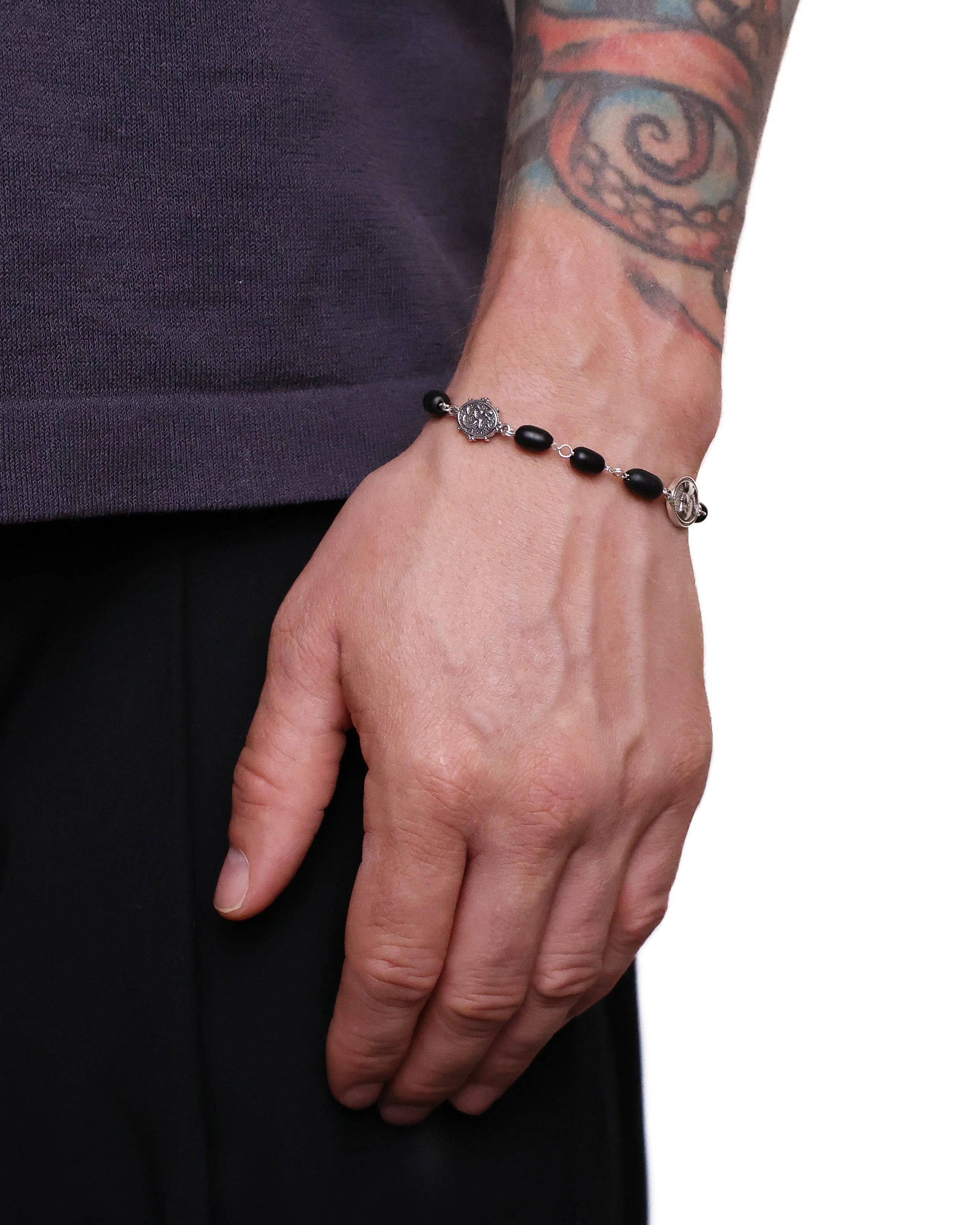 Camino Bracelet (Silver 925/Black Glass) - Image 2