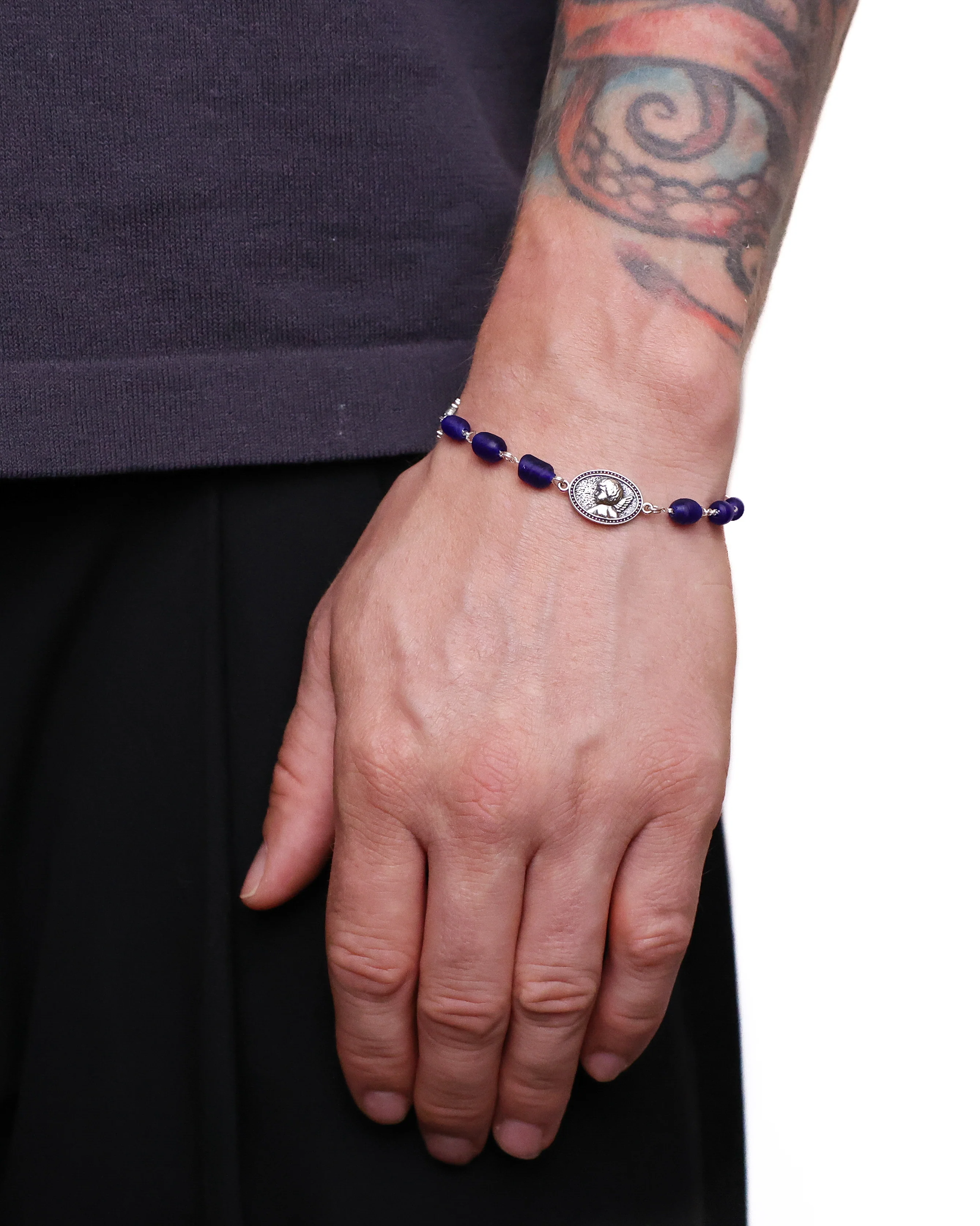Camino Bracelet (Silver 925/Navy Glass) - Image 2