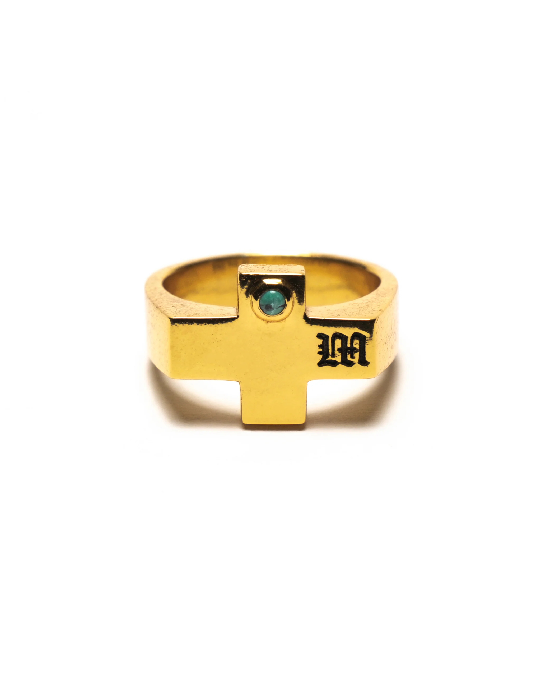 Cross Signet (14K Gold/Turquoise)