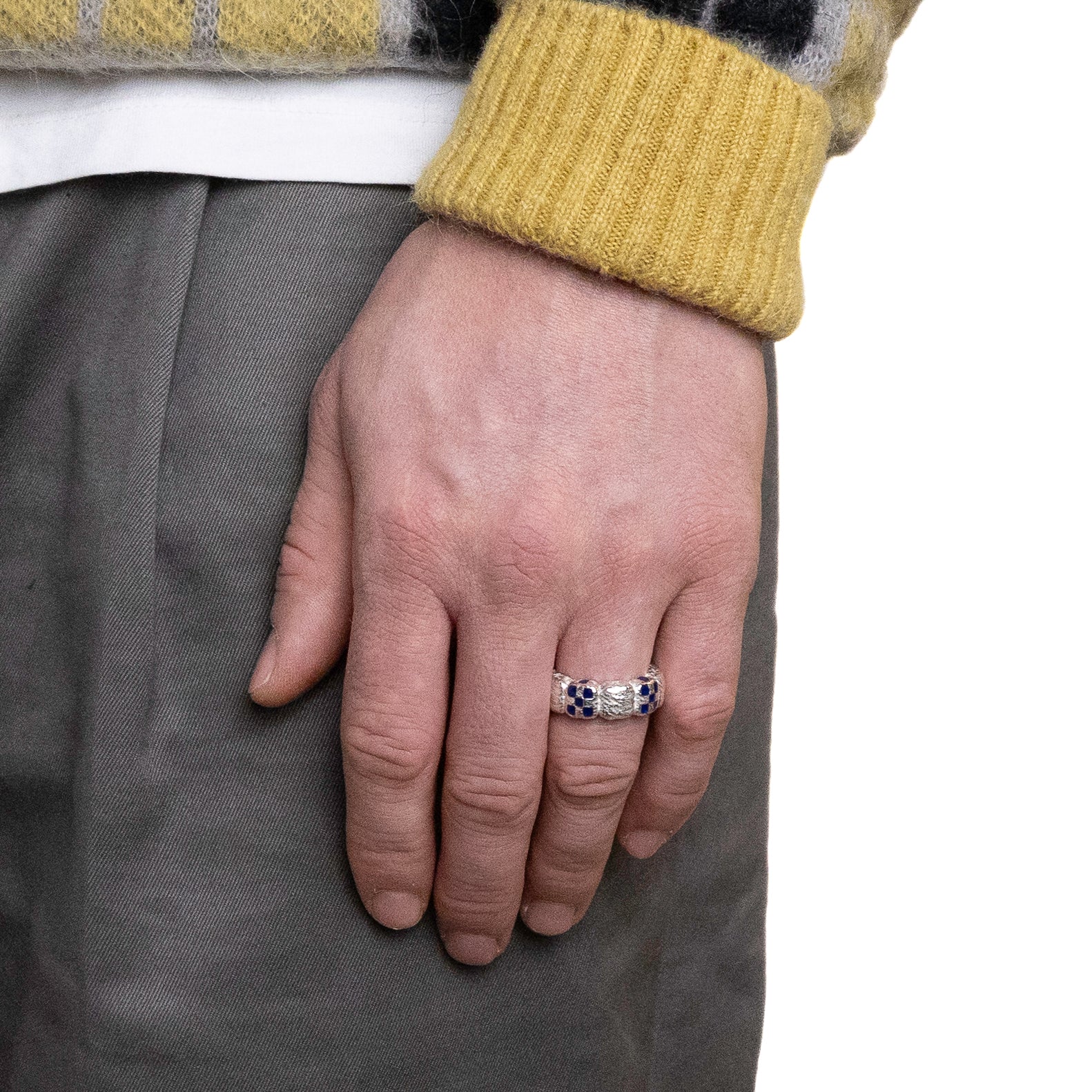 Davie Ring (Silver 925/Navy Resin) - Image 2