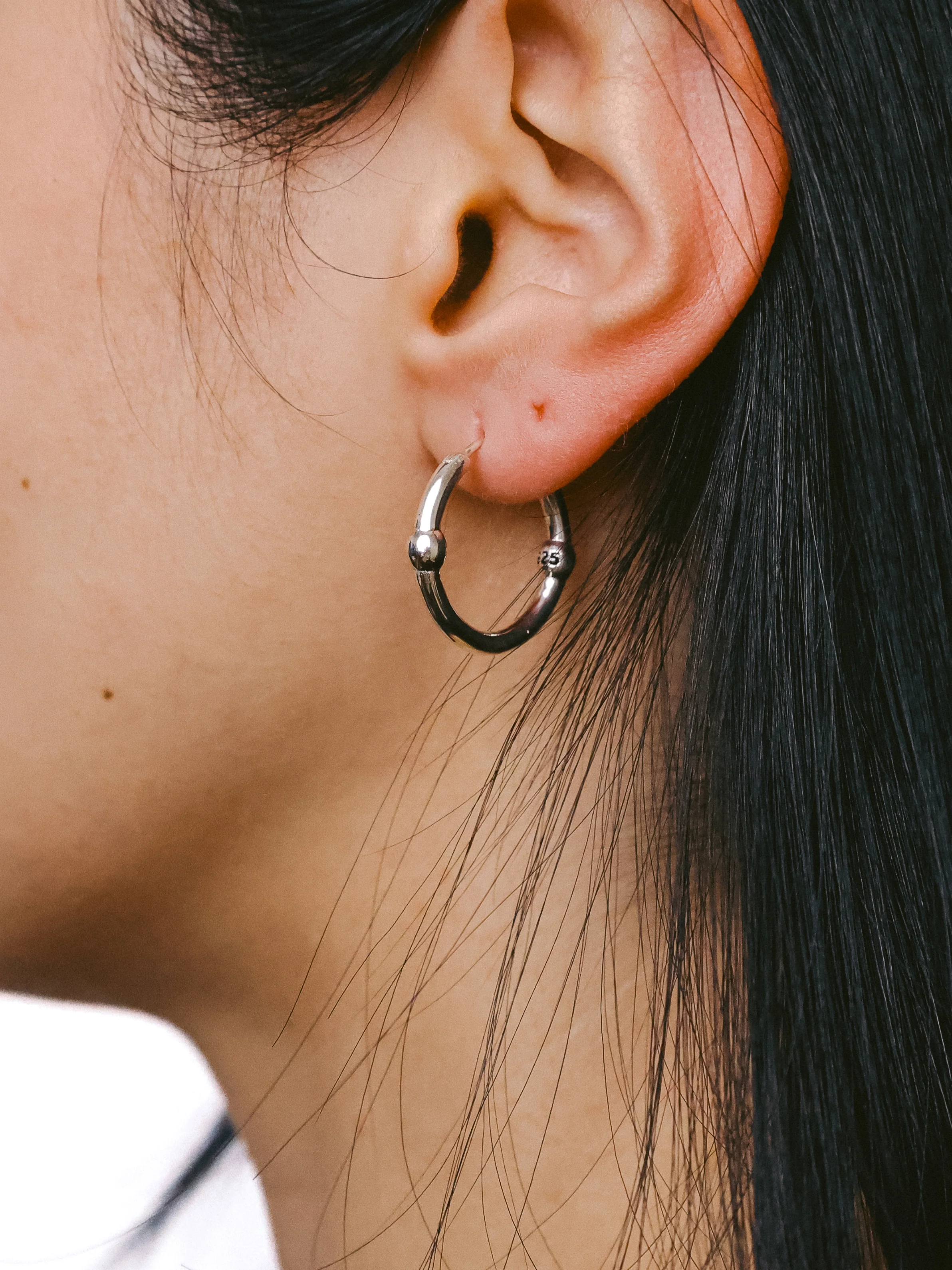 Finner Hoops 20mm (Silver 925) - Image 4