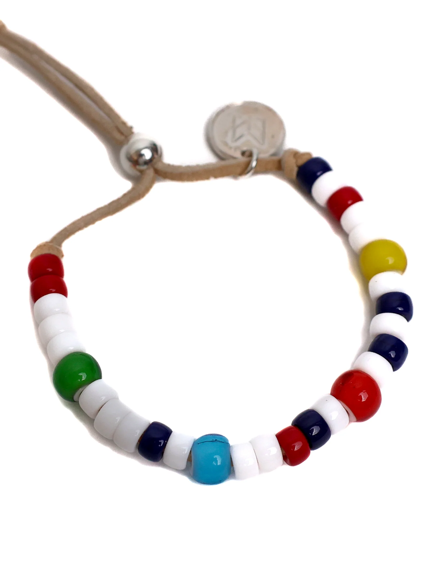 Florence Beaded Bracelet (Beige/Multicolored) - Image 3