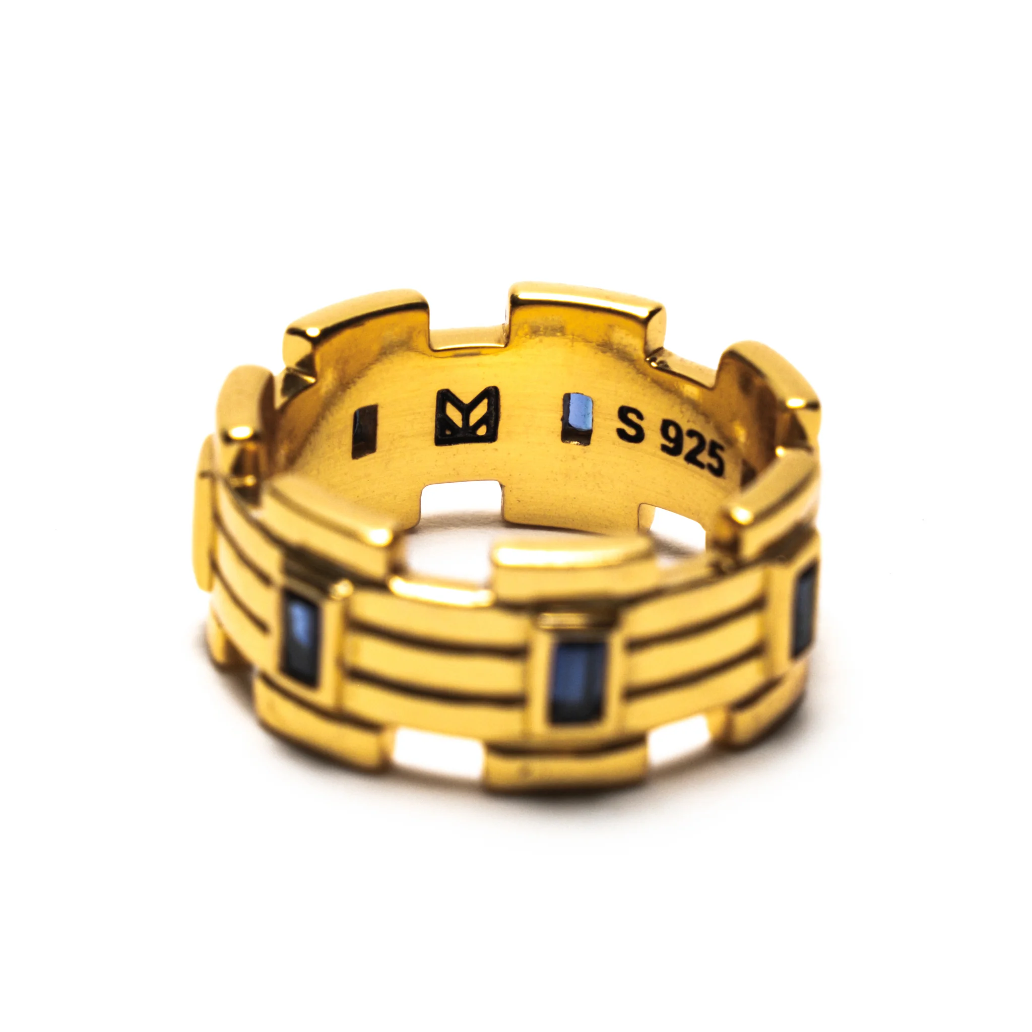 Lui Link Stone Ring (14K Gold/Sapphire) - Image 3