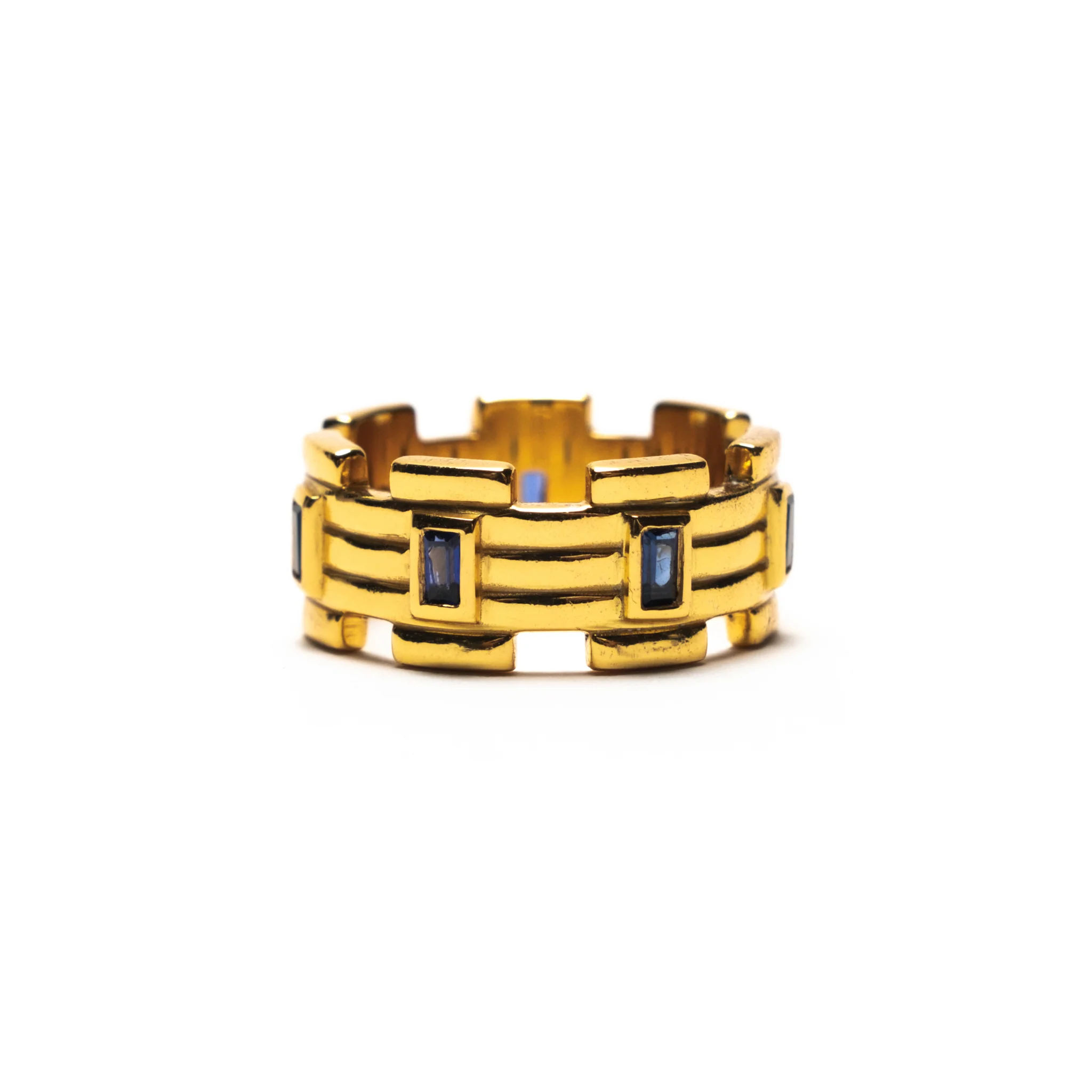 Lui Link Stone Ring (14K Gold/Sapphire) - Image 4
