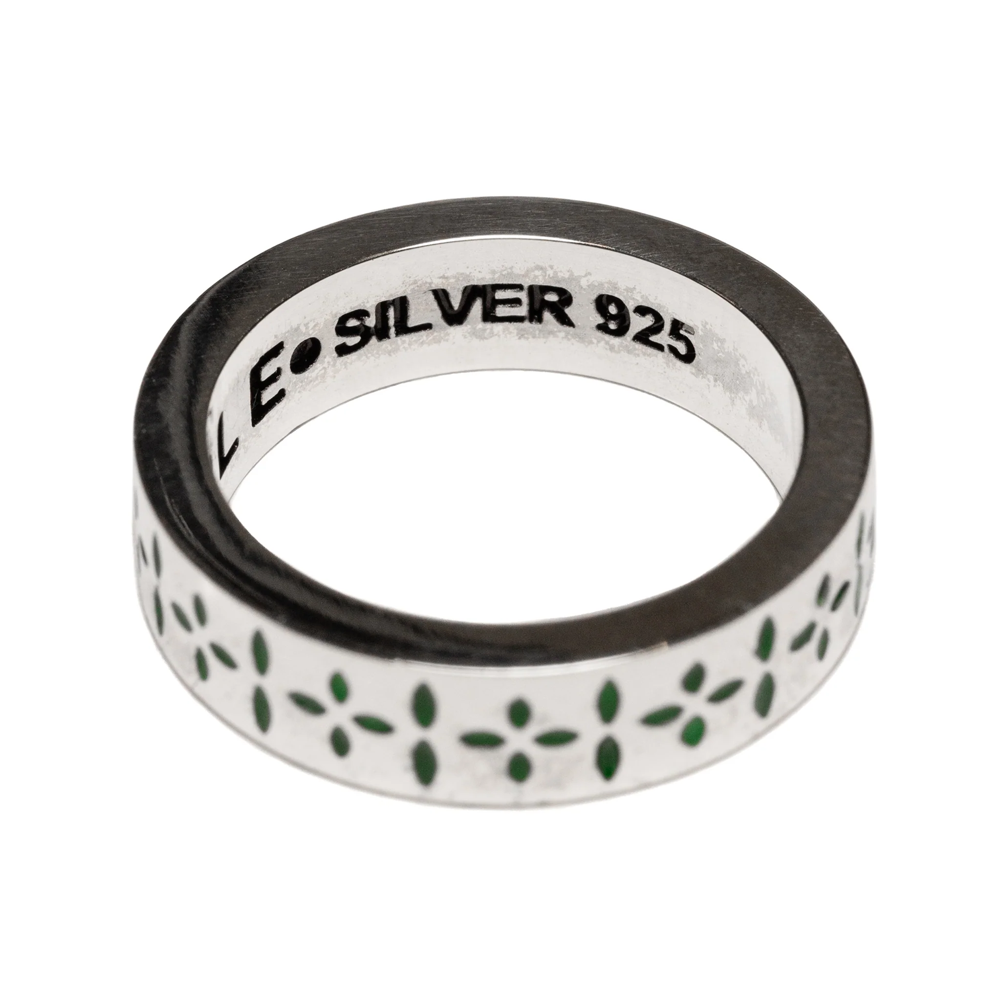 Bandana Ring (Silver 925/Green Enamel) - Image 3