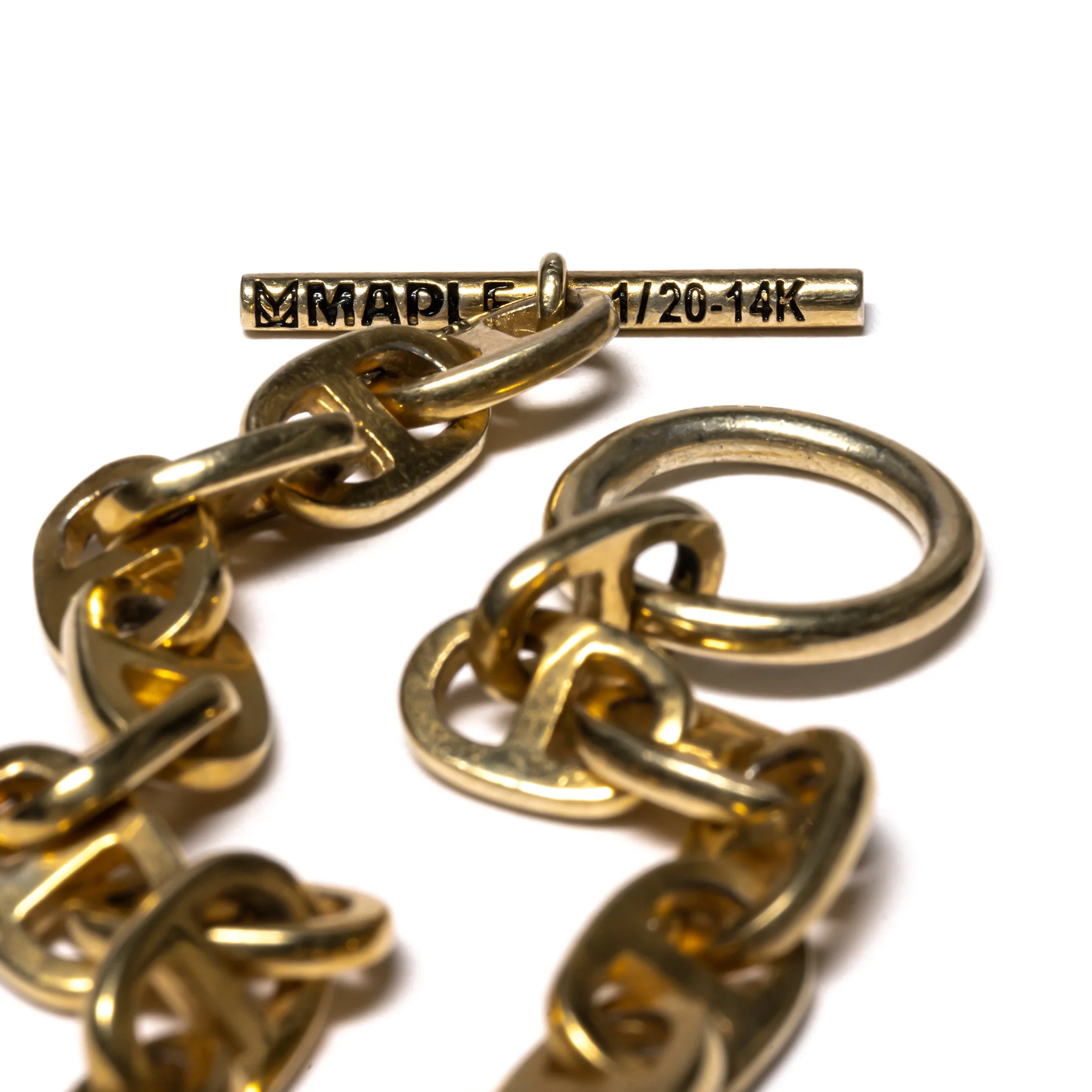 Chain Link Bracelet 7mm (14K Gold) - Image 3