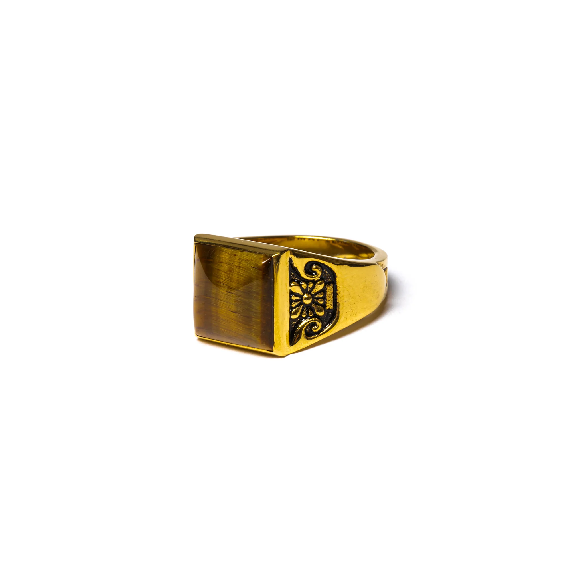 Collegiate Ring (14K Gold/Tiger Eye) - Image 3