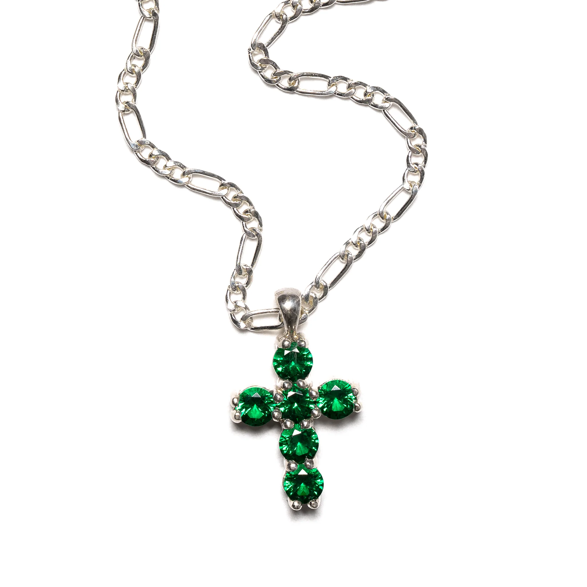 Cross Chain (Silver 925/Emerald) - Image 3