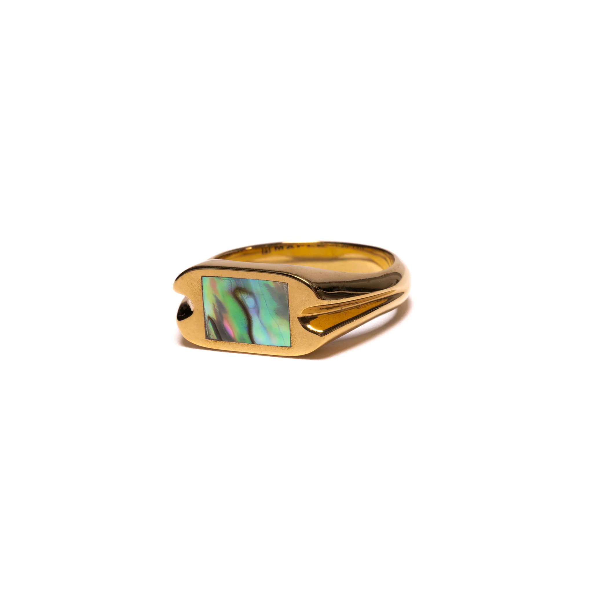 Danny Signet Ring (14K Gold/Abalone) - Image 3
