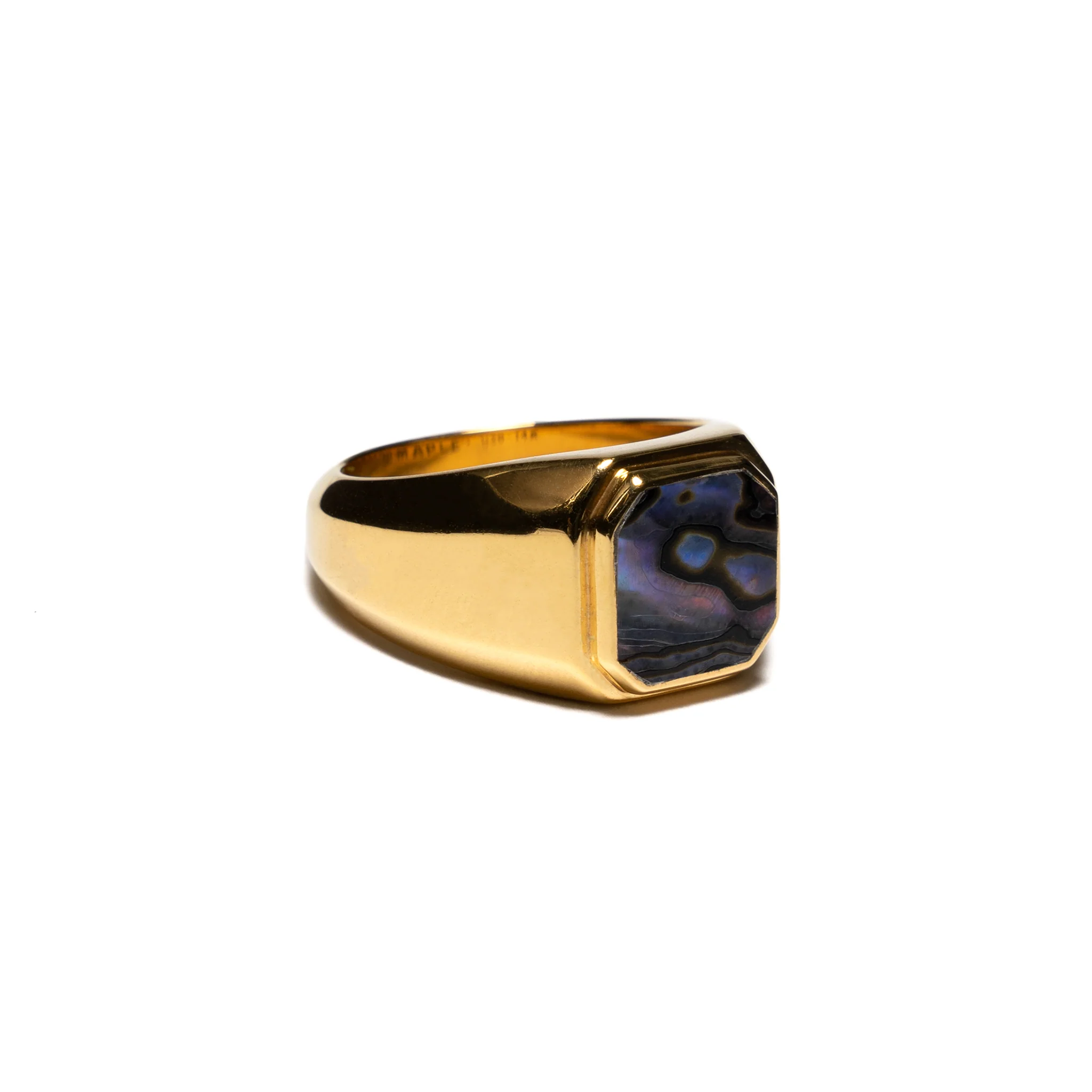 Duppy Signet Ring (14K Gold/Abalone) - Image 3