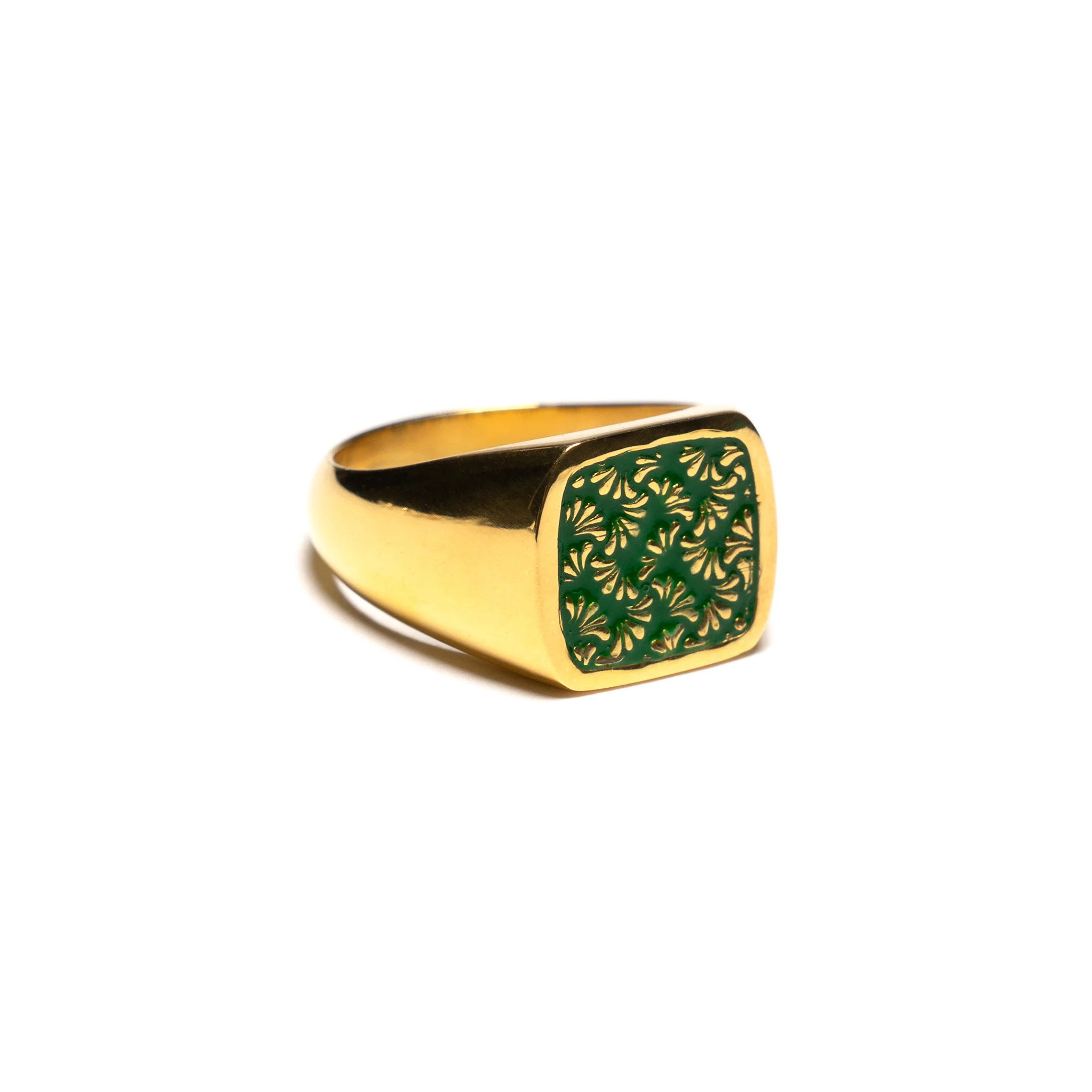Floral Signet (14K Gold/Enamel) - Image 3