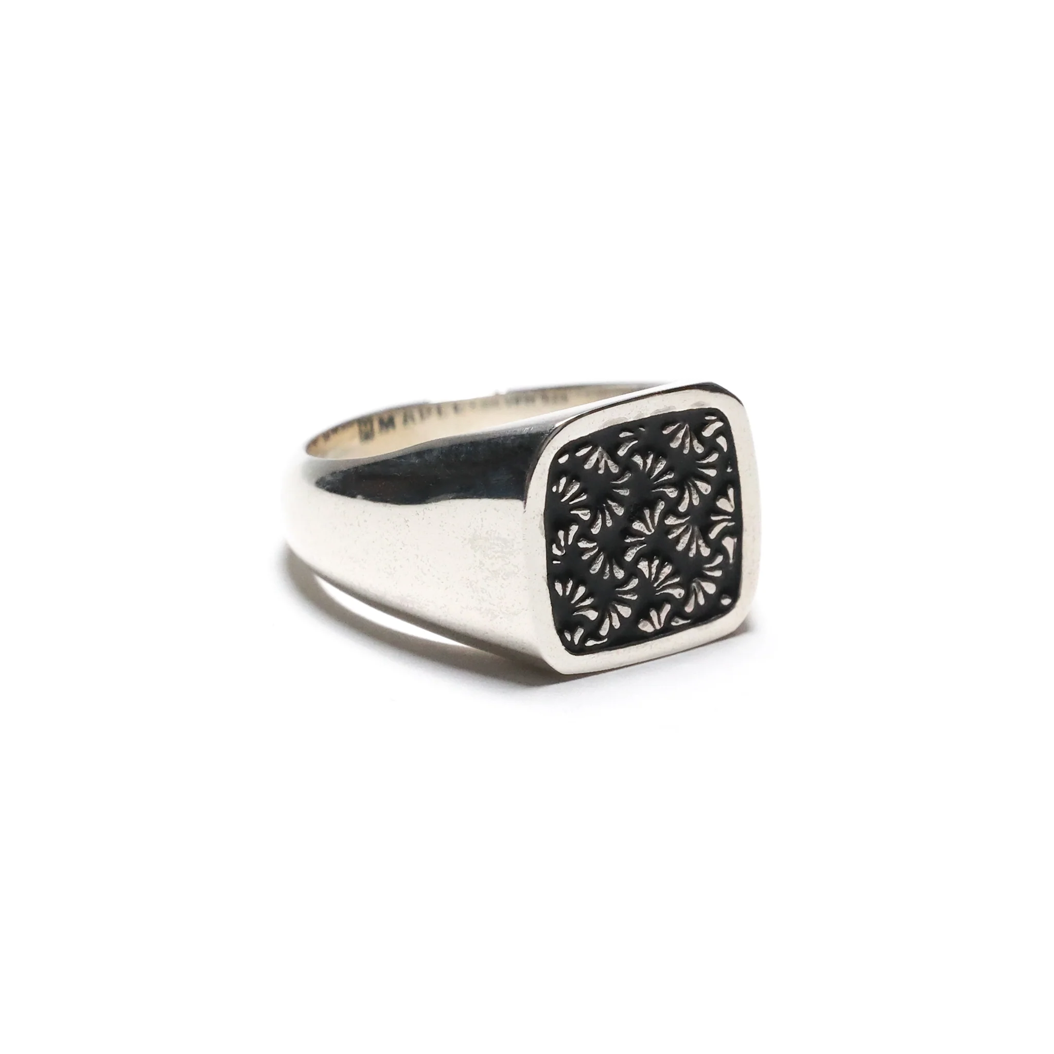 Floral Signet (Silver/Black Enamel) - Image 3
