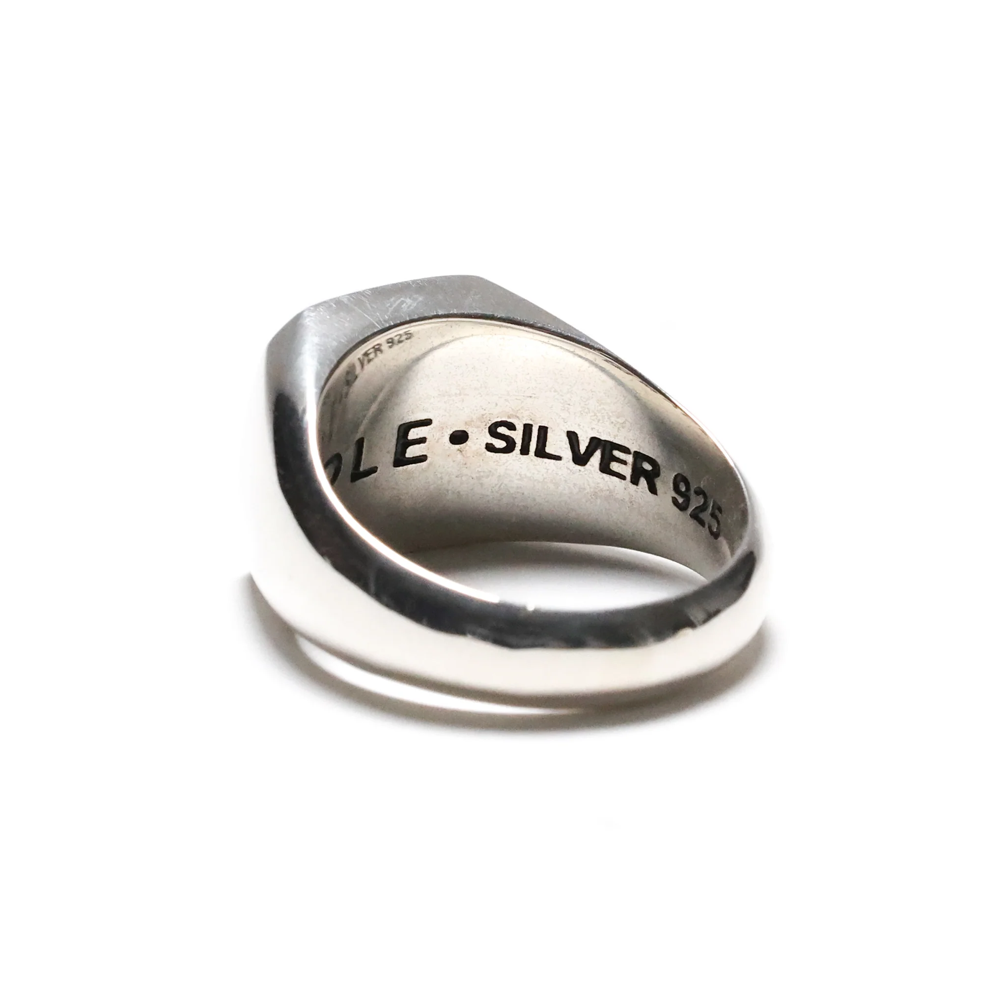 Floral Signet (Silver/Black Enamel) - Image 4