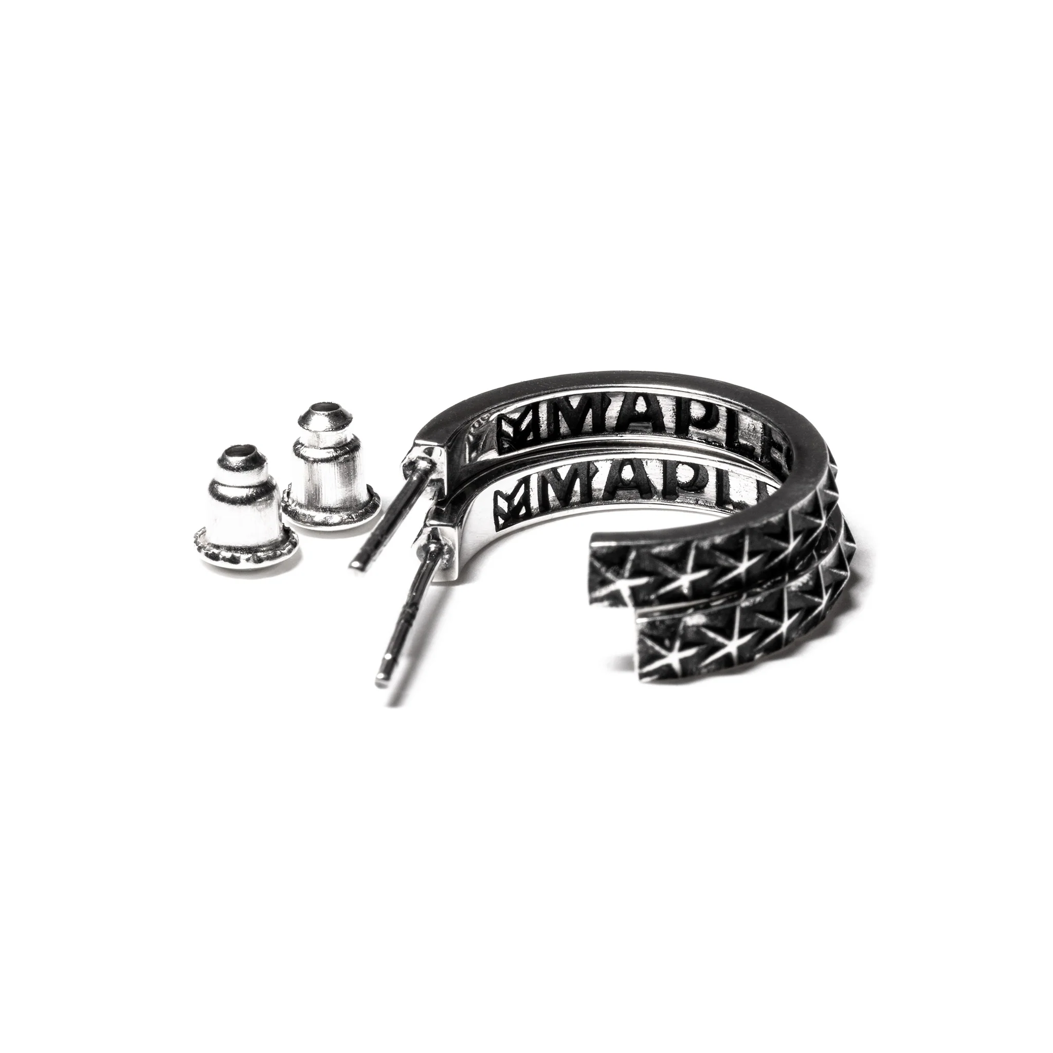 Hoop Star Earrings (Silver 925) - Image 3