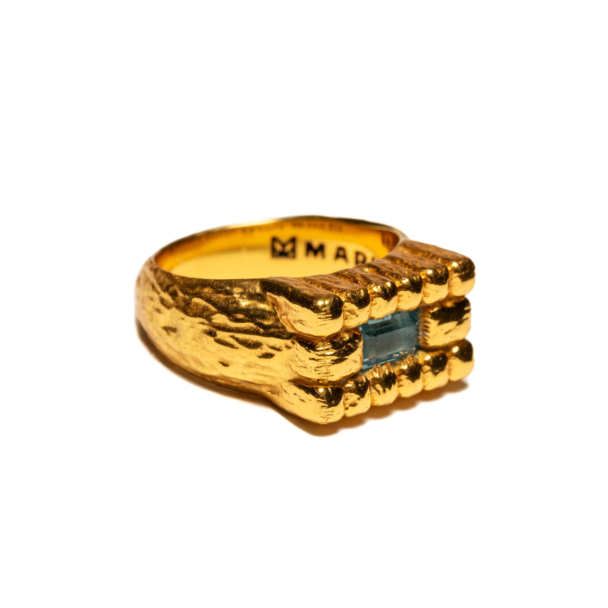 Lil Pool Signet (14K Gold/Aquamarine) - Image 3