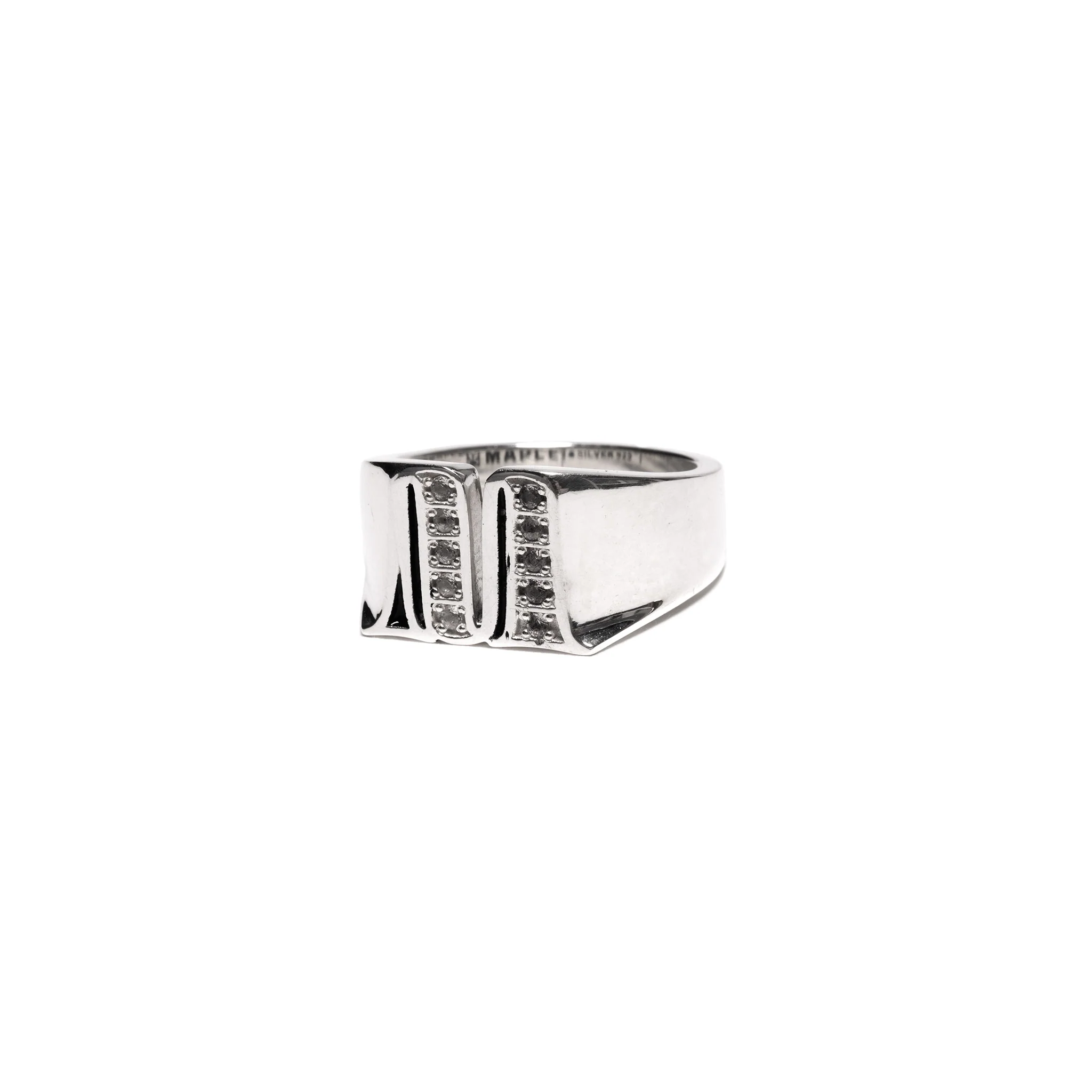 M Signet Ring (Silver 925/Topaz) - Image 3