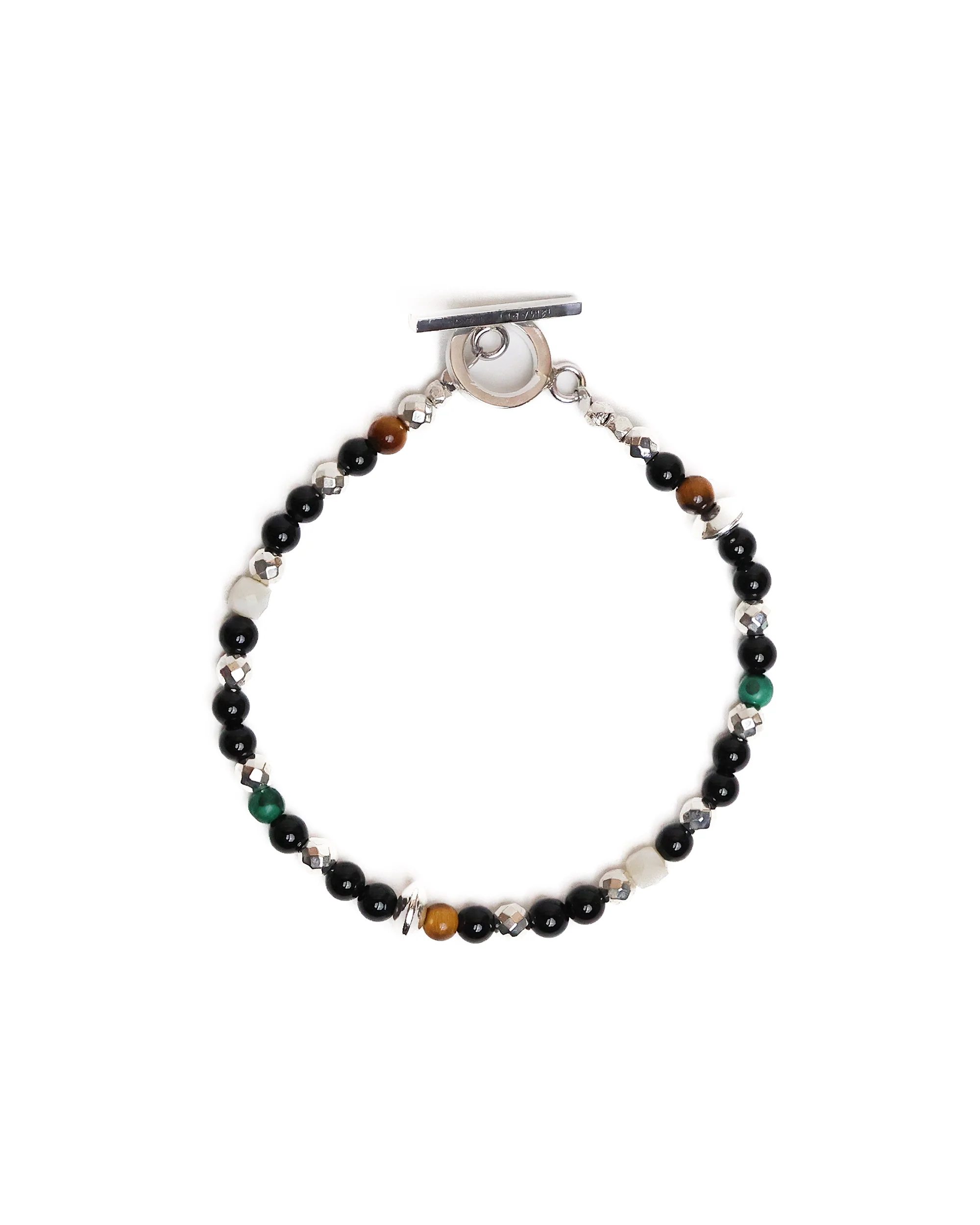Madina Beaded Bracelet (Silver 925/Black)