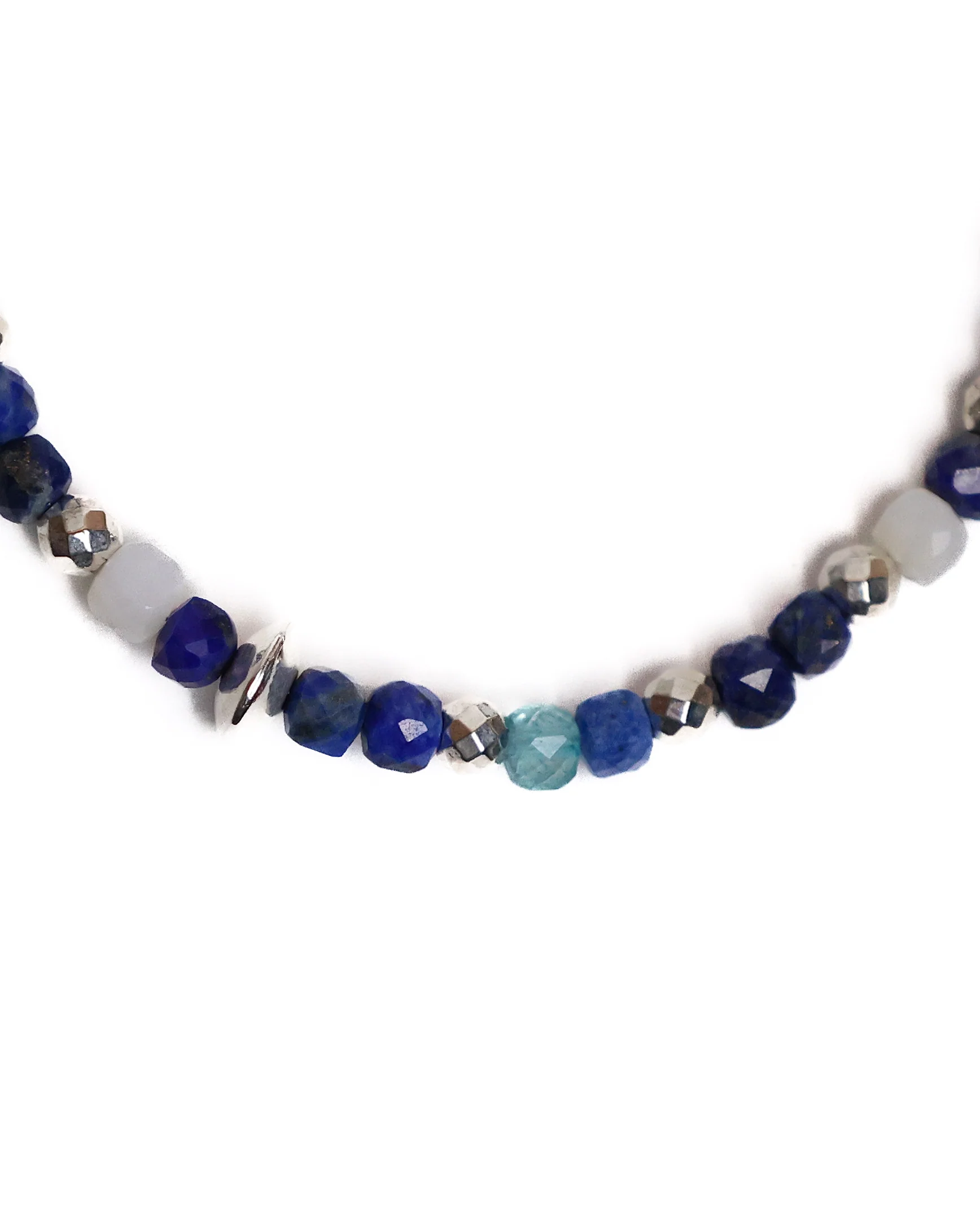 Madina Beaded Bracelet (Silver 925/Navy) - Image 4