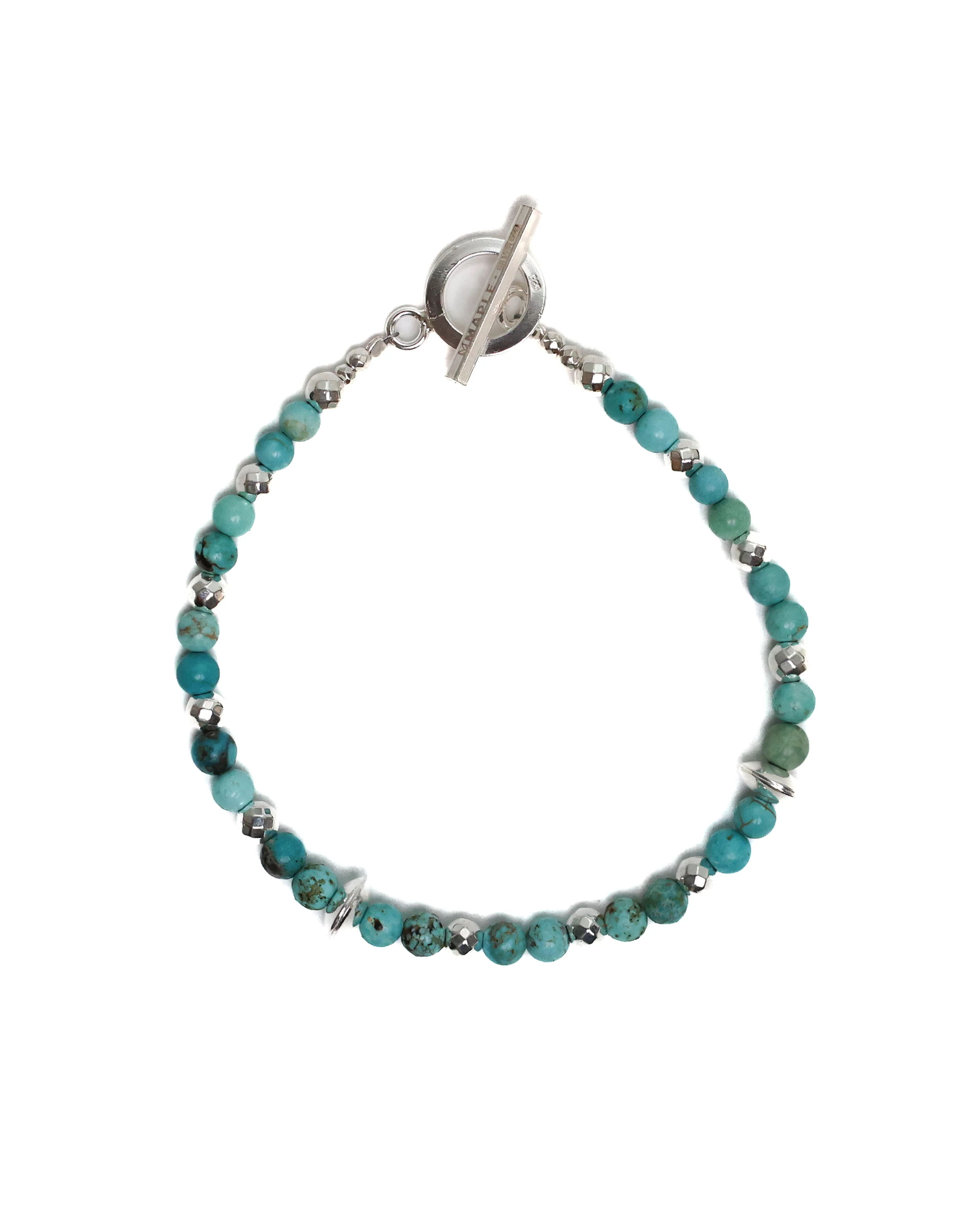 Madina Beaded Bracelet (Silver 925/Turquoise)