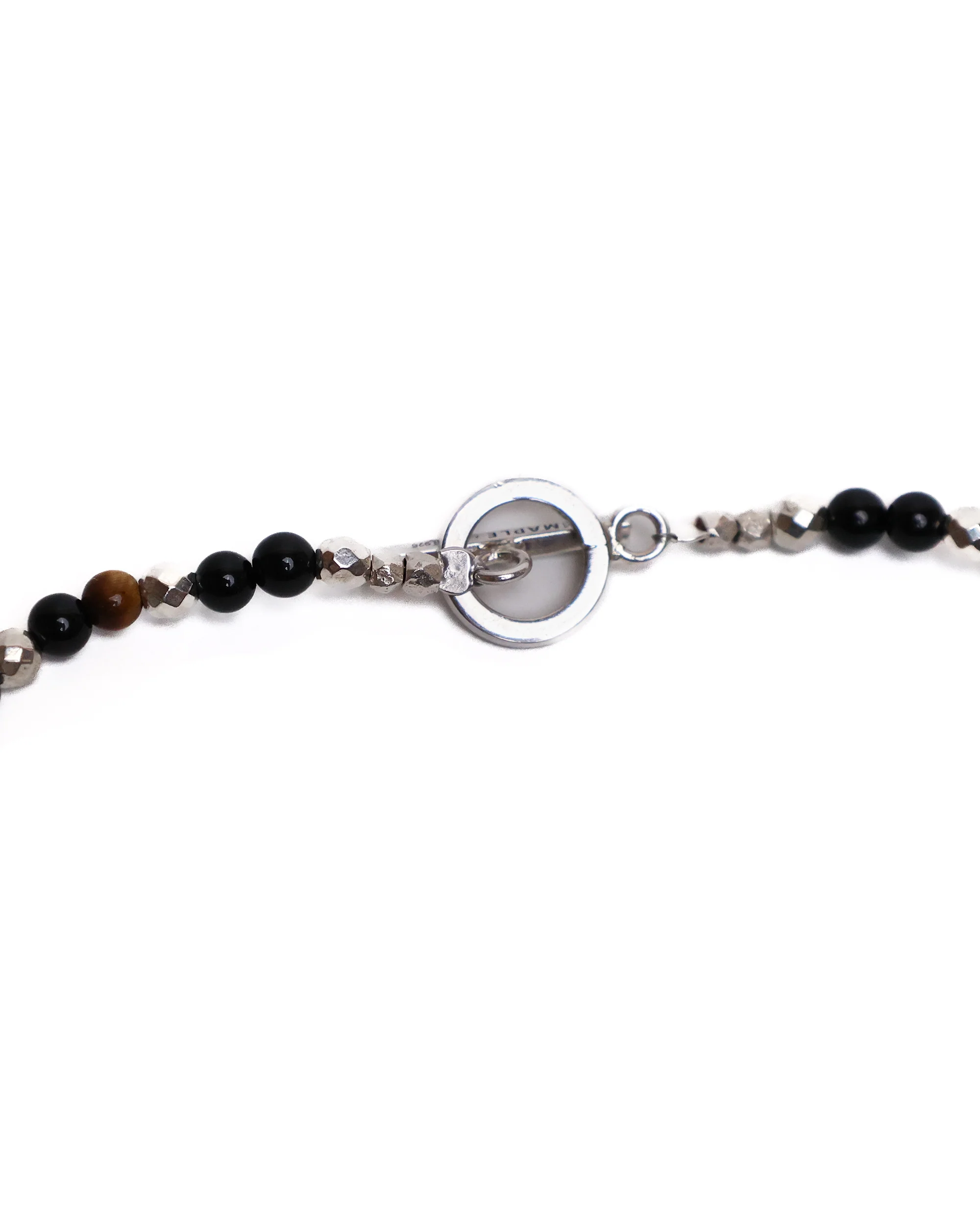 Madina Beaded Necklace (Silver 925/Black) - Image 4