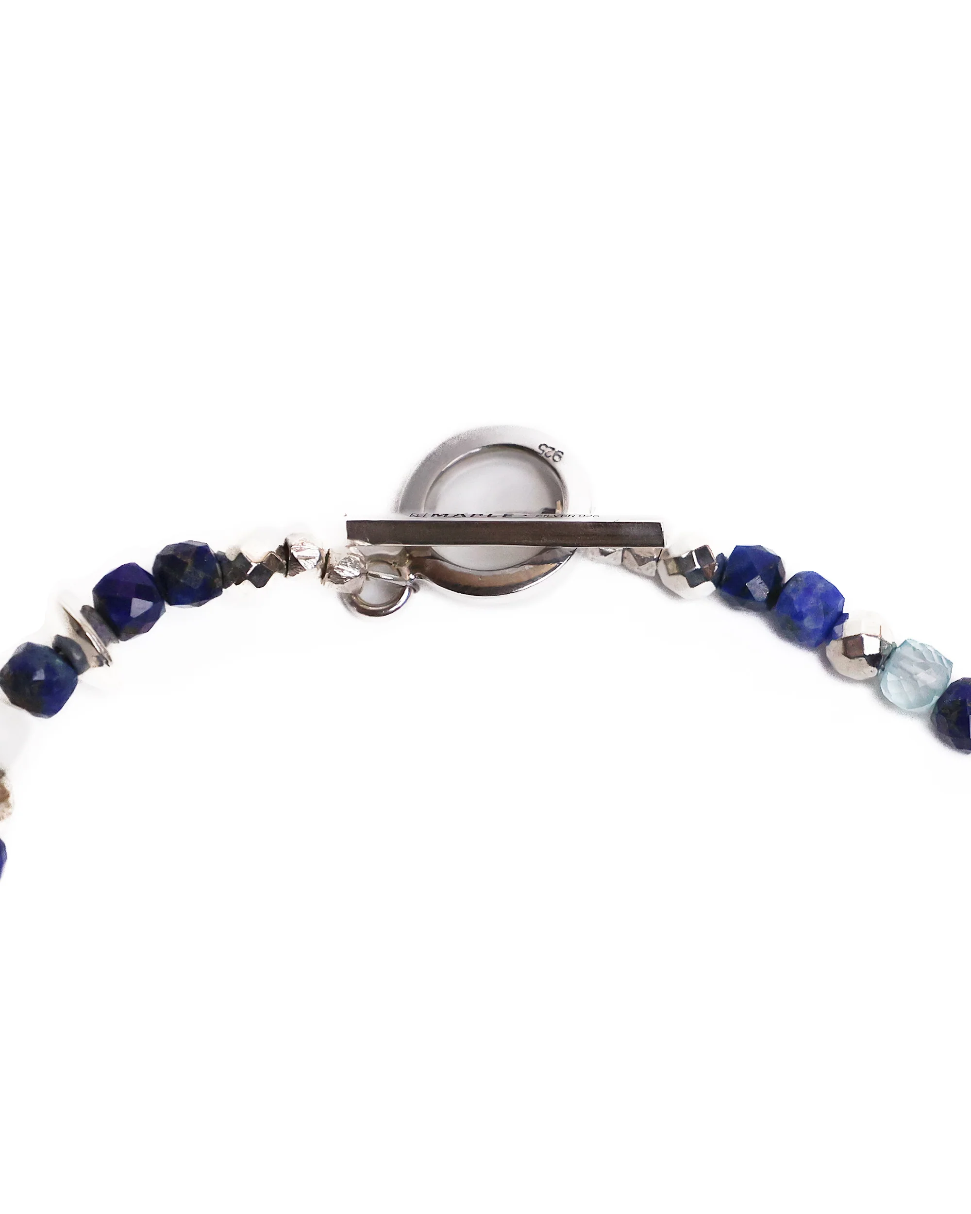 Madina Beaded Necklace (Silver 925/Navy) - Image 4