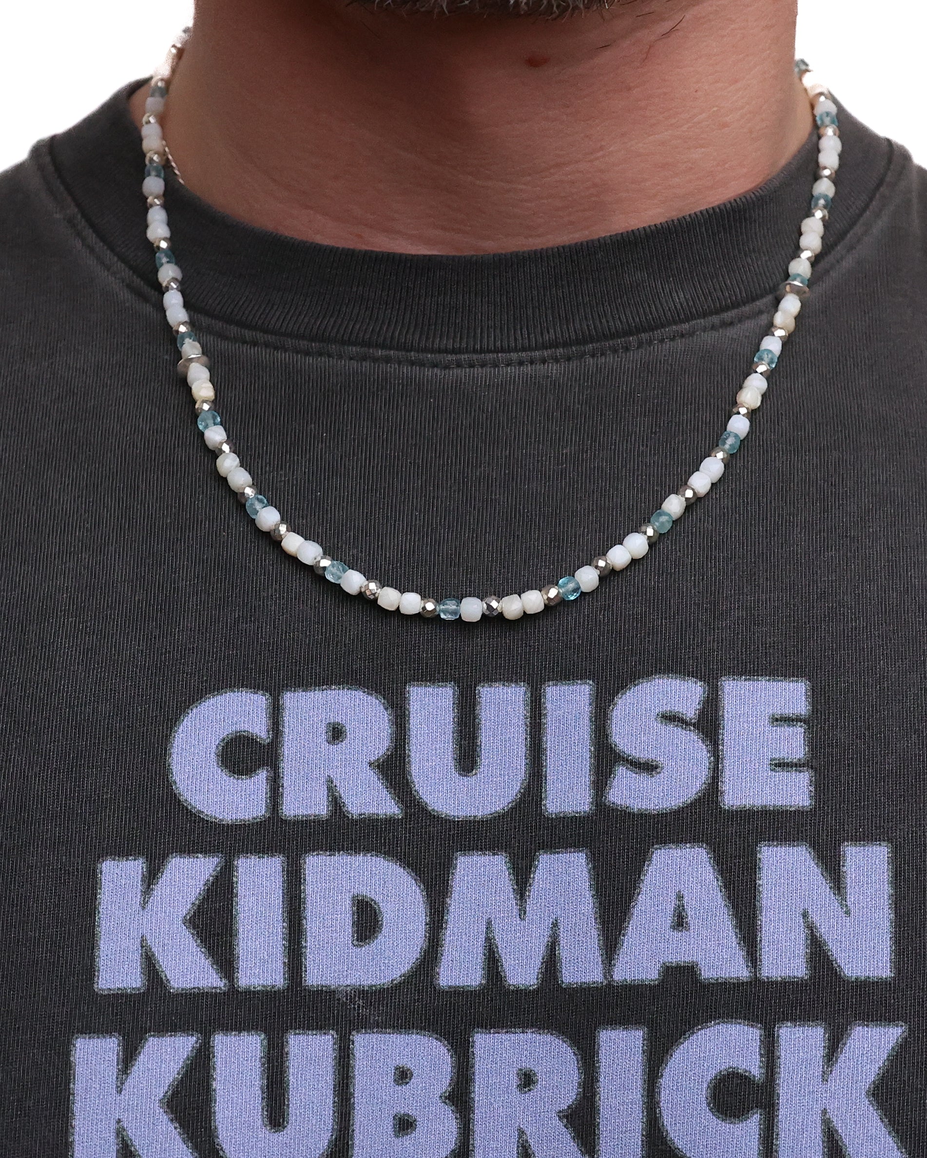 Madina Beaded Necklace (Silver 925/Off White) - Image 2