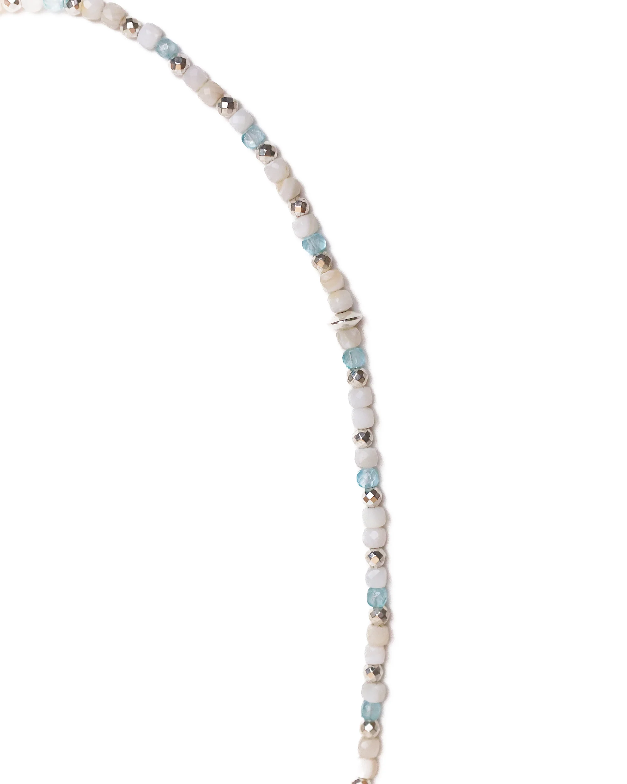 Madina Beaded Necklace (Silver 925/Off White) - Image 3