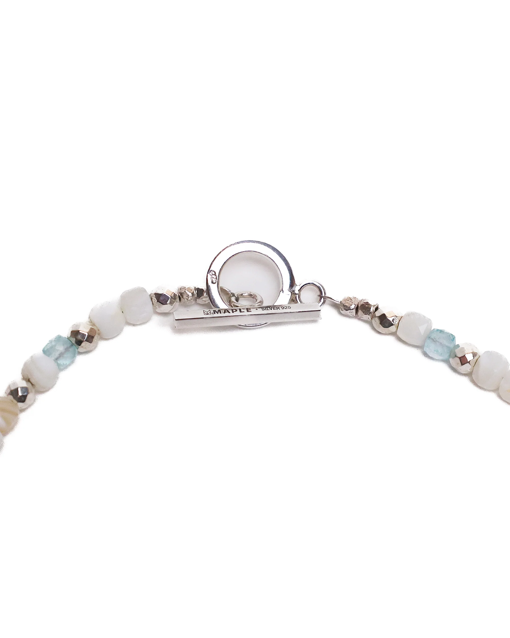 Madina Beaded Necklace (Silver 925/Off White) - Image 4