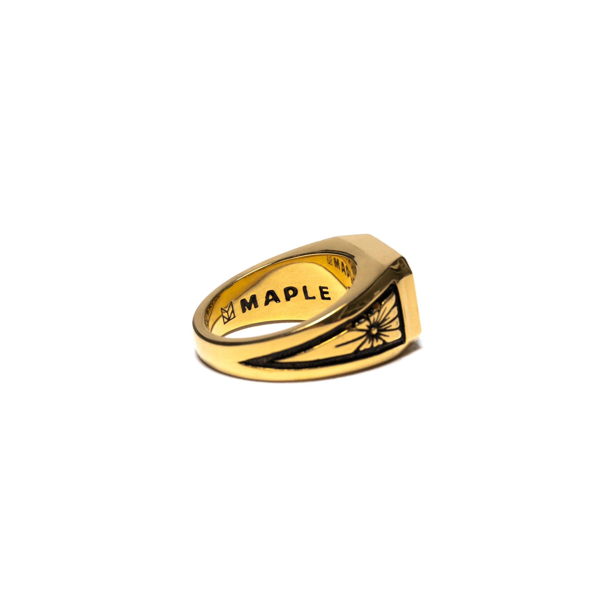 Midnight Ring Slim (14K Gold/Emerald) - Image 4