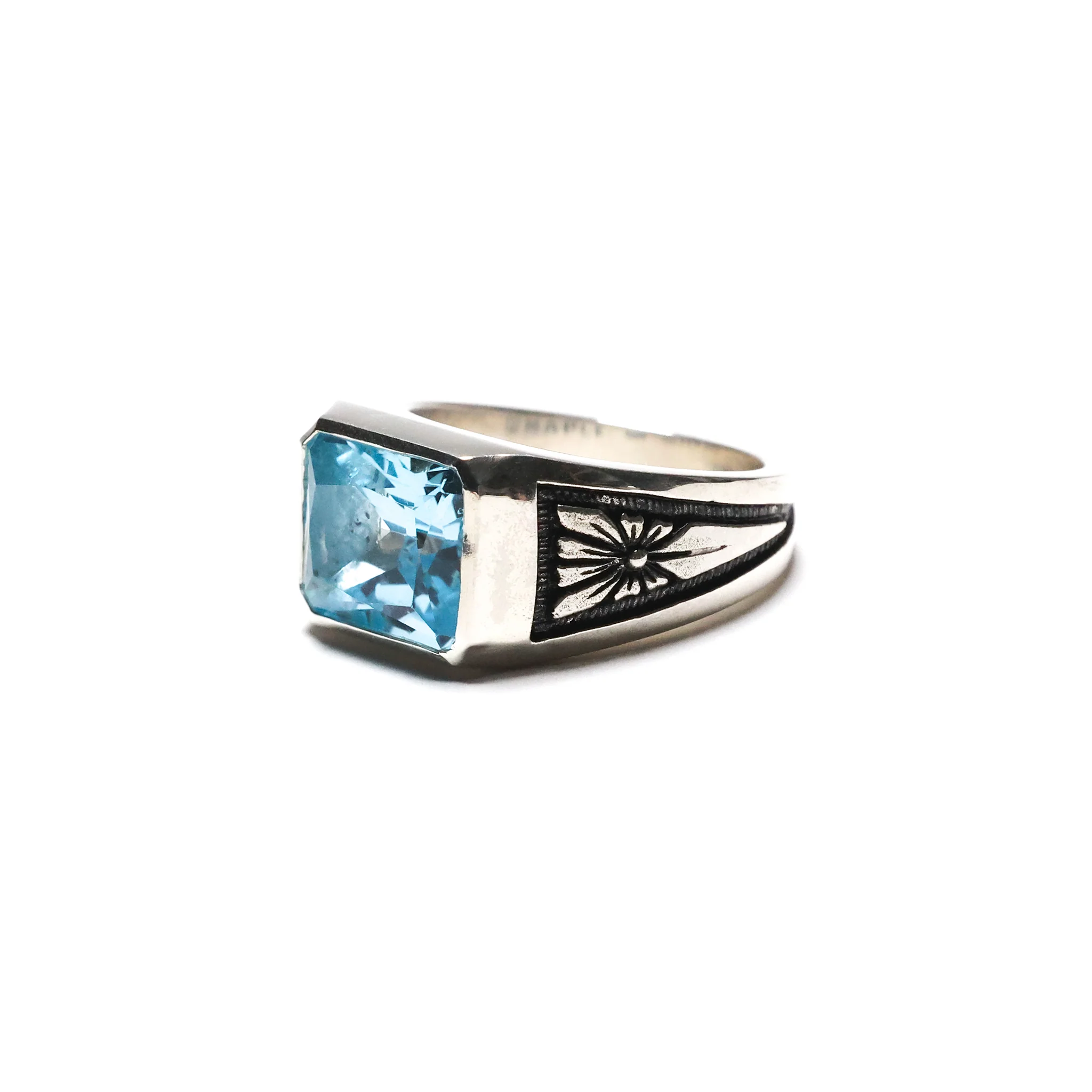 Midnight Ring Slim (Silver 925/Aquamarine) - Image 3