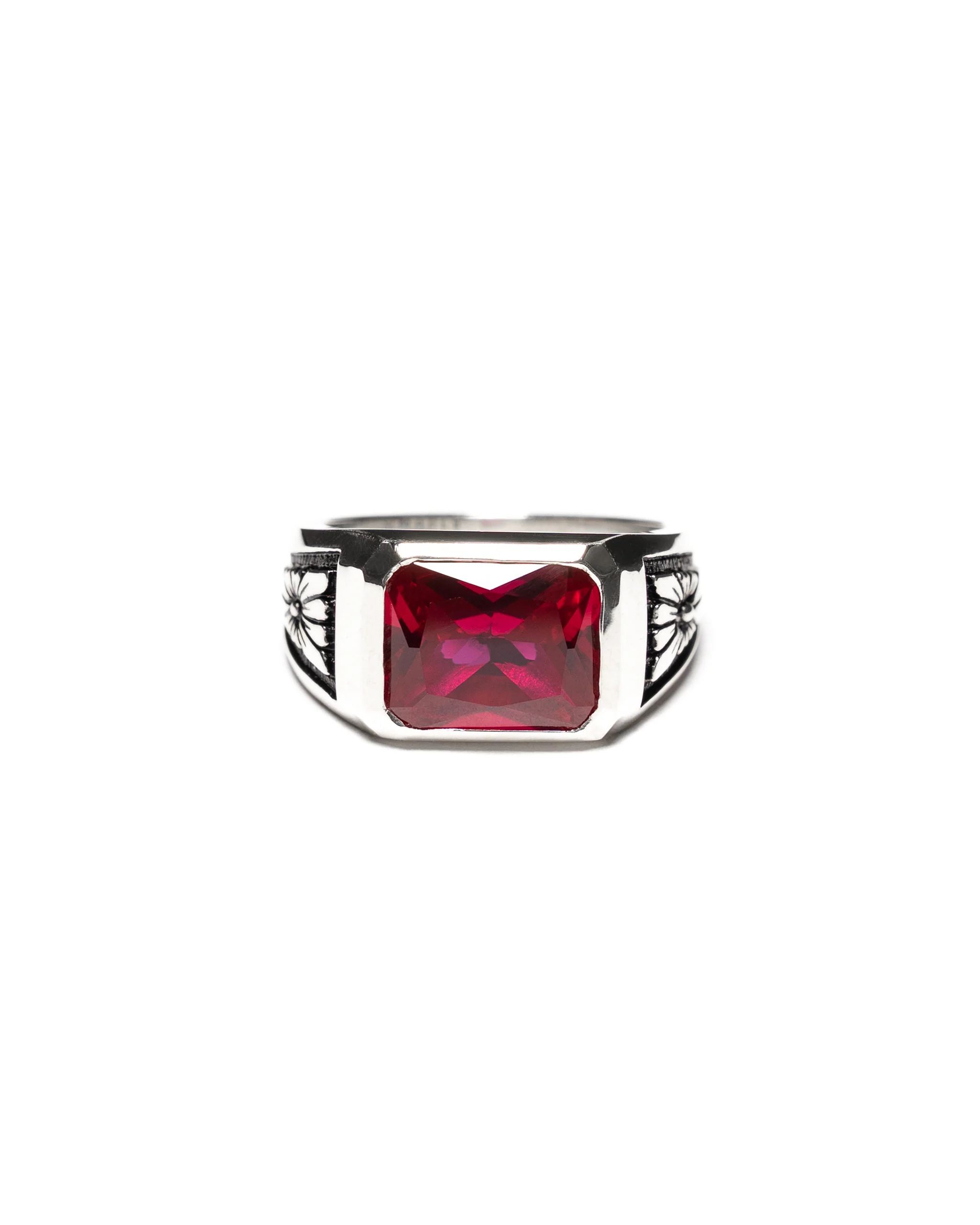 Midnight Ring Slim (Silver 925/Ruby)
