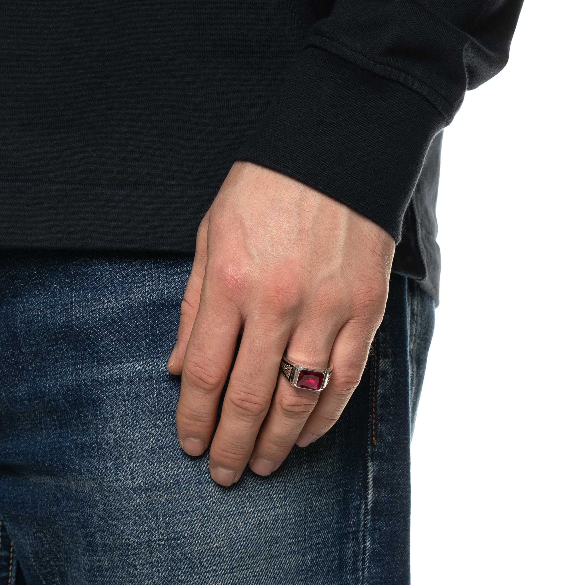Midnight Ring Slim (Silver 925/Ruby) - Image 2