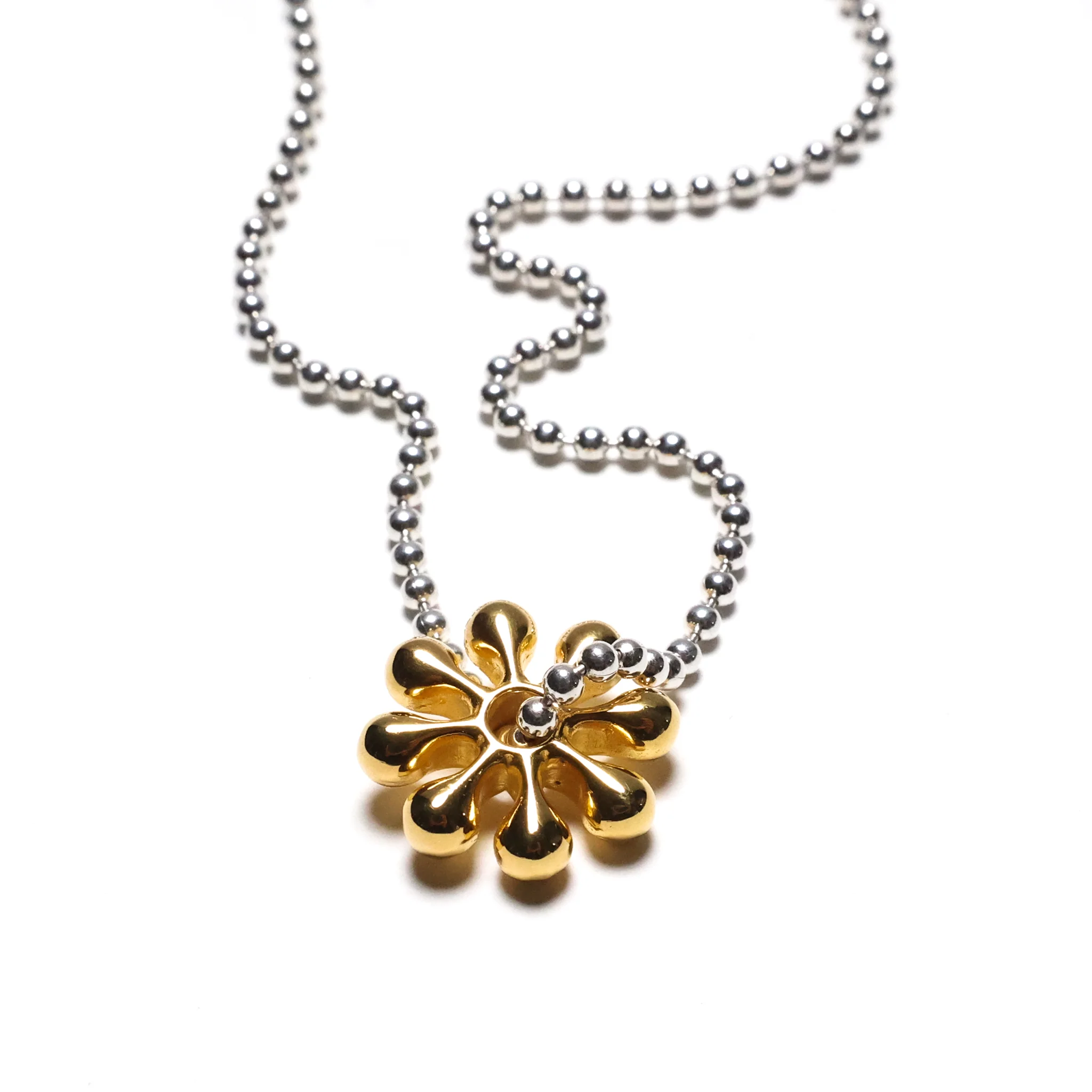 Orbit Pendant + Ball Chain (Silver 925/14K Gold) - Image 3