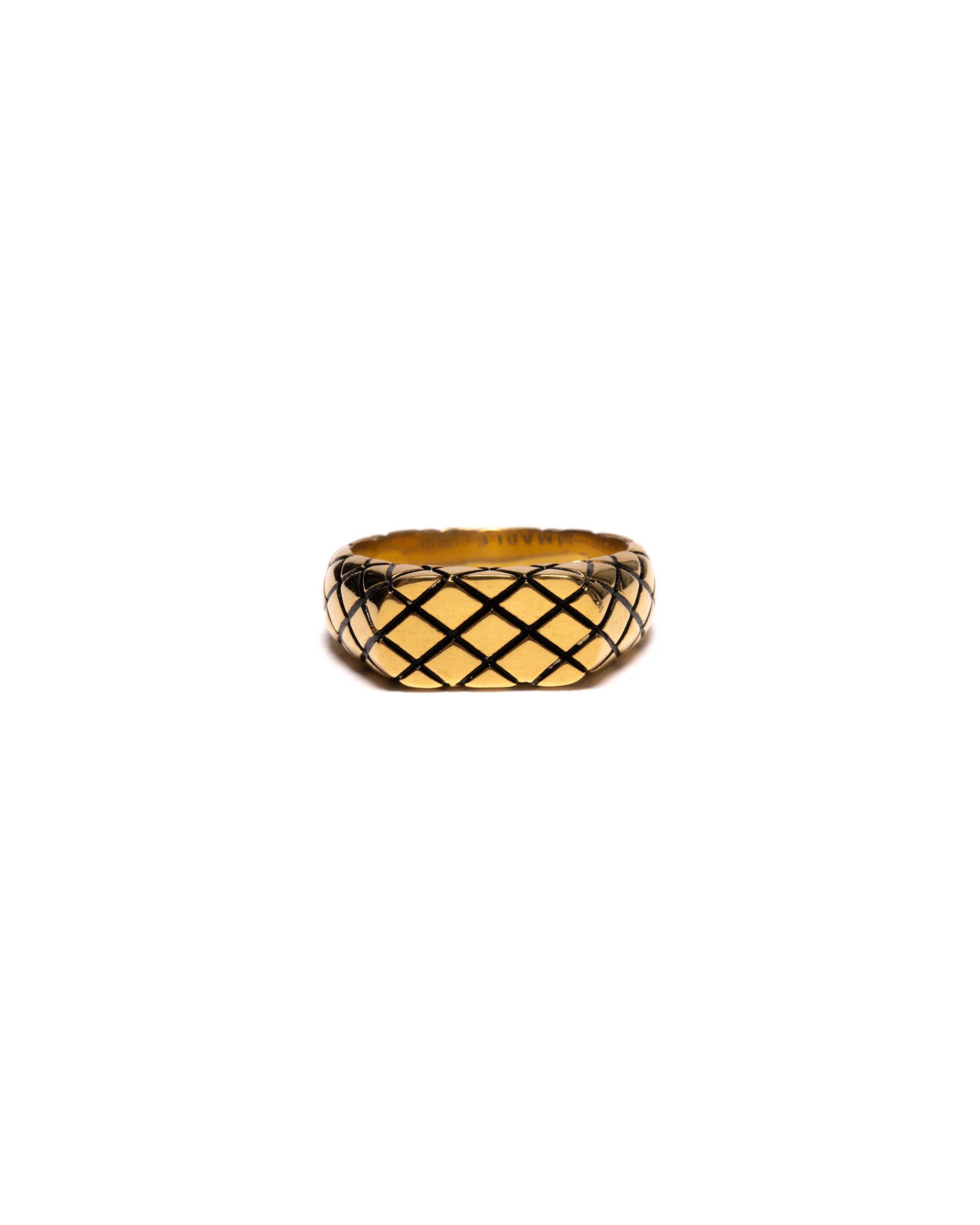 Quilted Signet Slim (14K Gold)