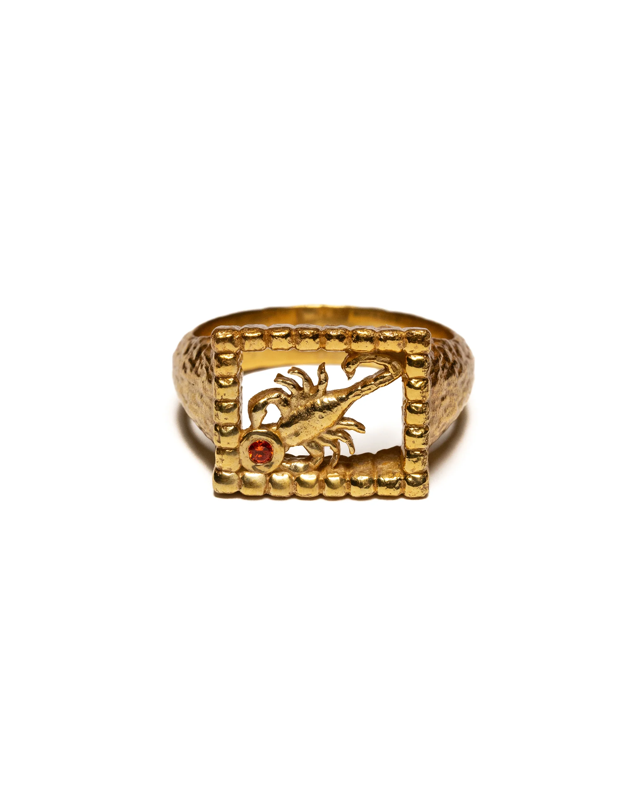 Scorpio Signet (14K Gold/Zircon)