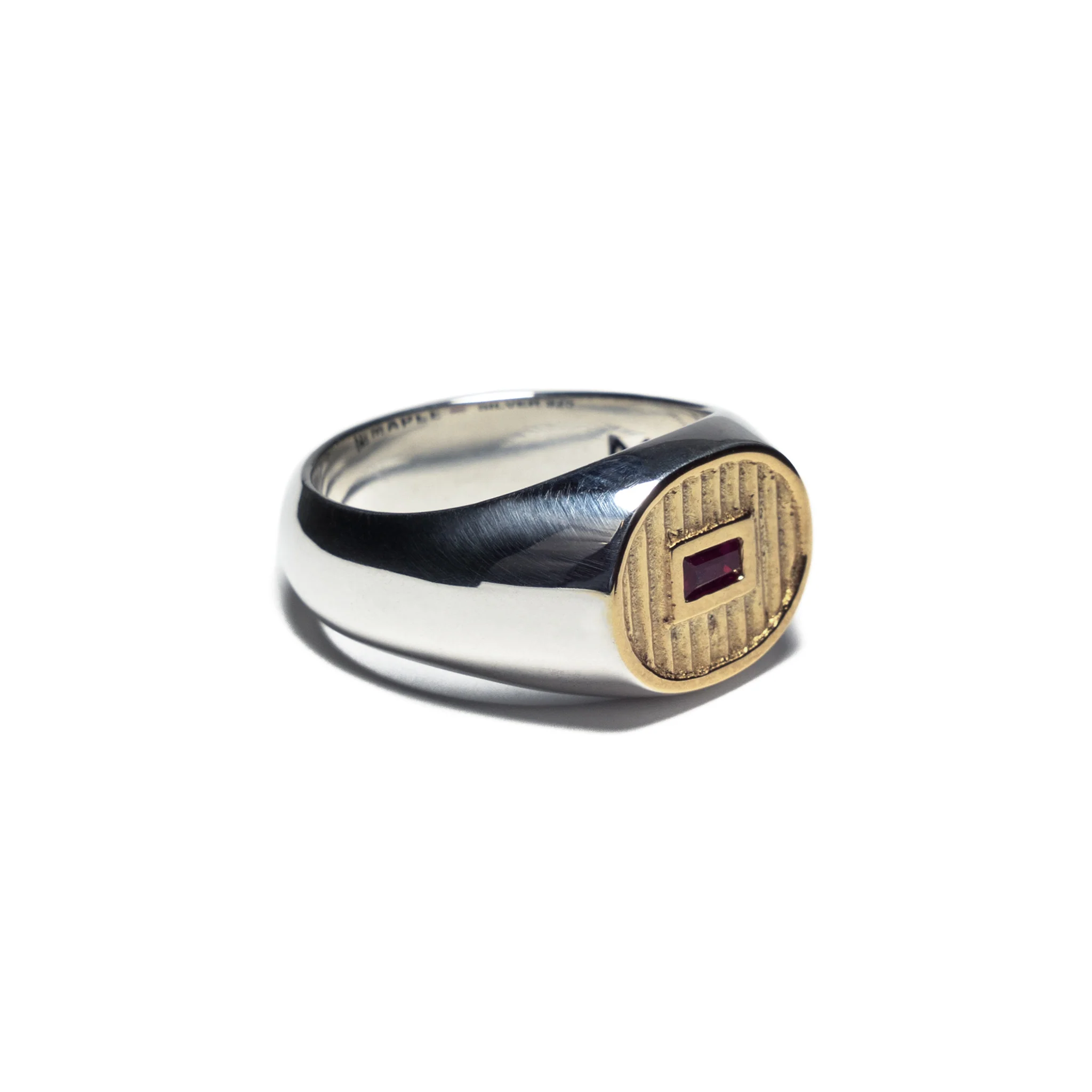 Sherman Signet (Silver 925/14K Gold/Ruby) - Image 3