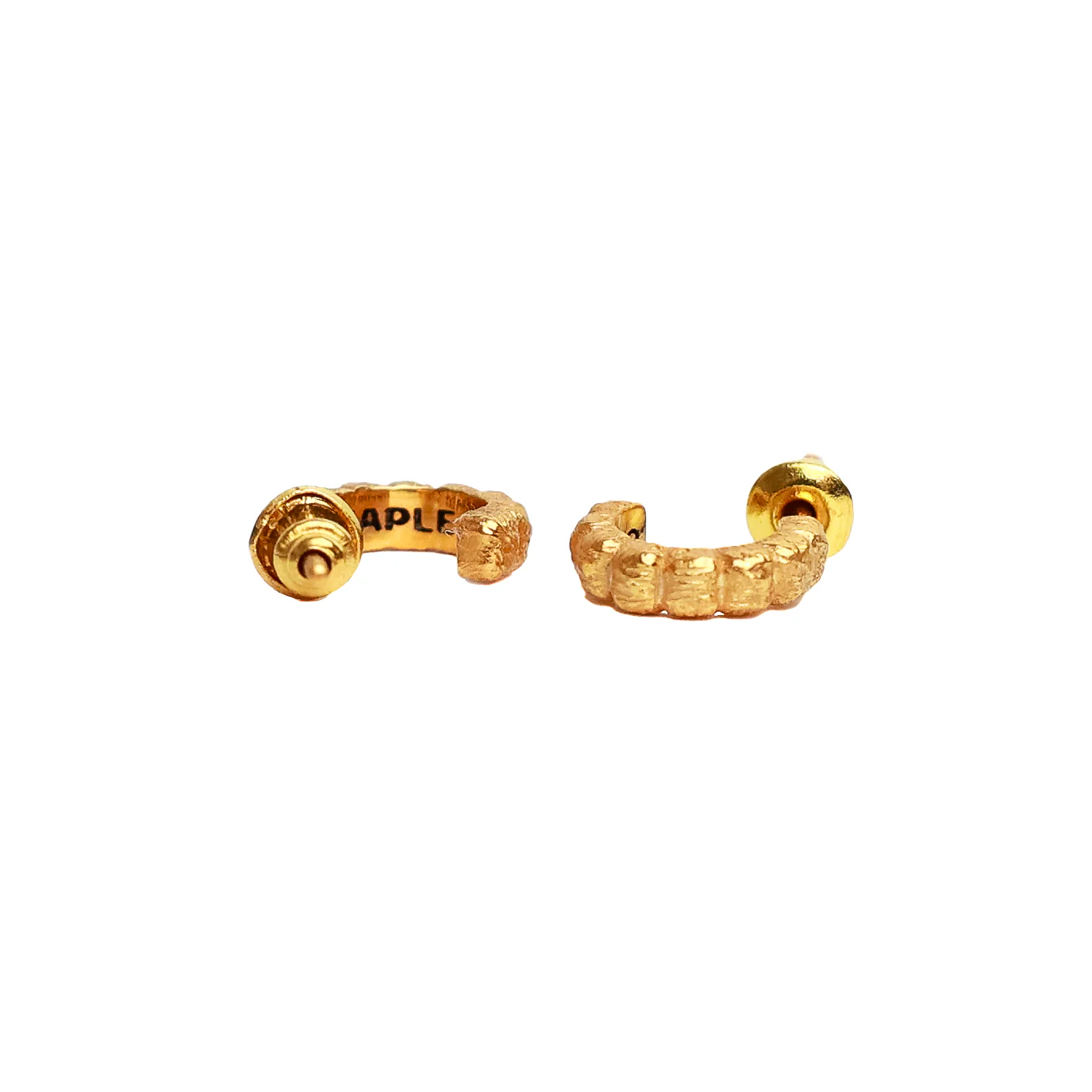 Mini Cookie Hoops (14K Gold) - Image 3