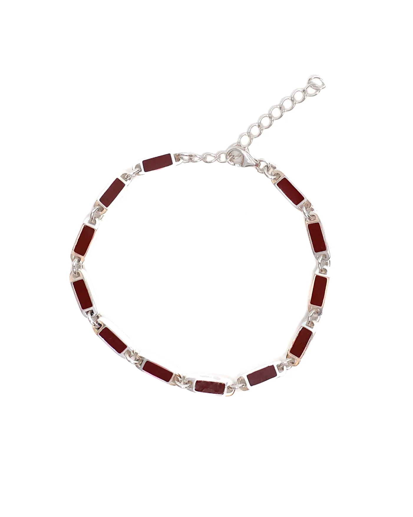 Poncho Bracelet (Silver 925/Blood Red)