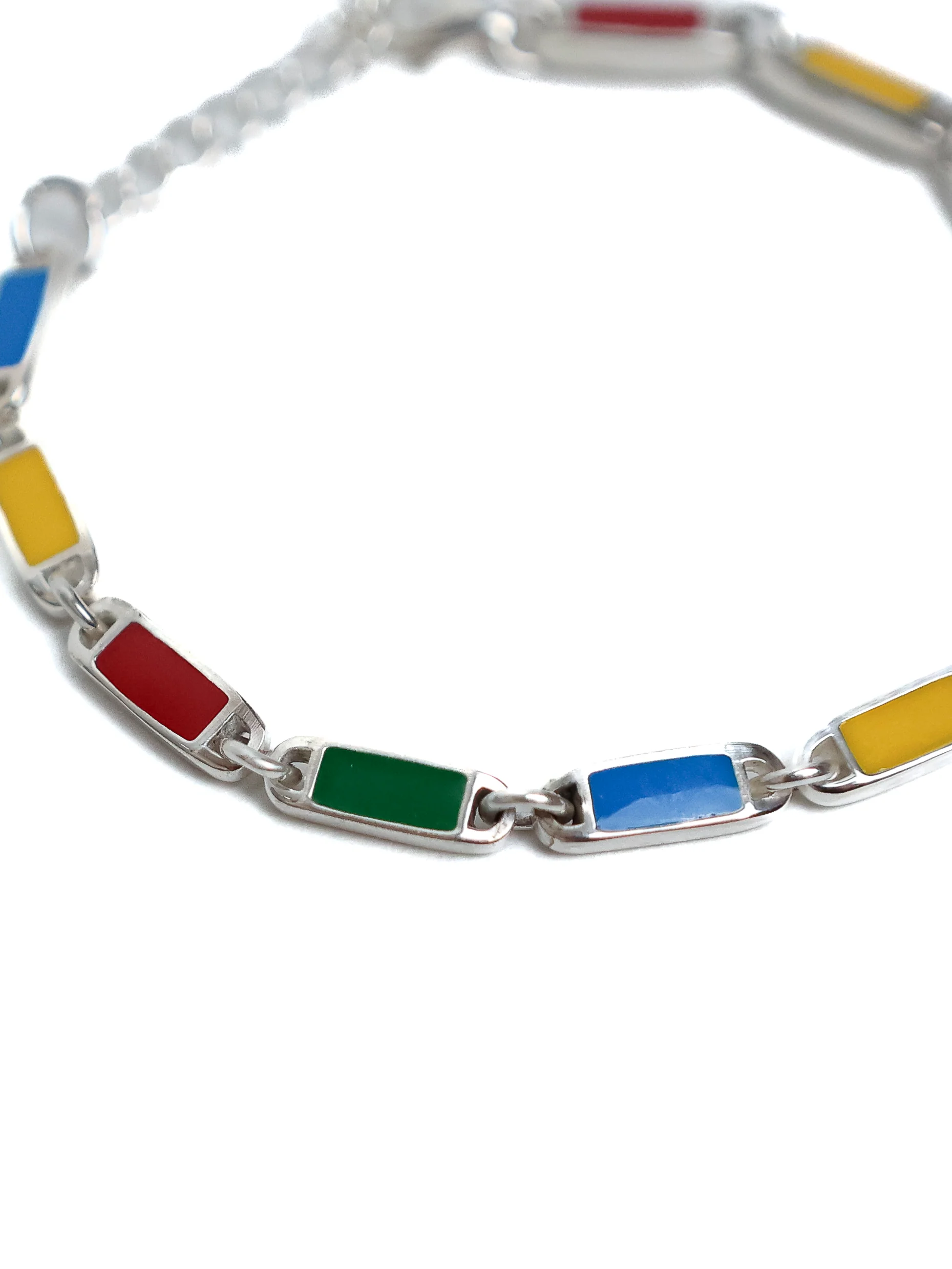 Poncho Bracelet (Silver 925/Red/Green/Blue/Yellow) - Image 3