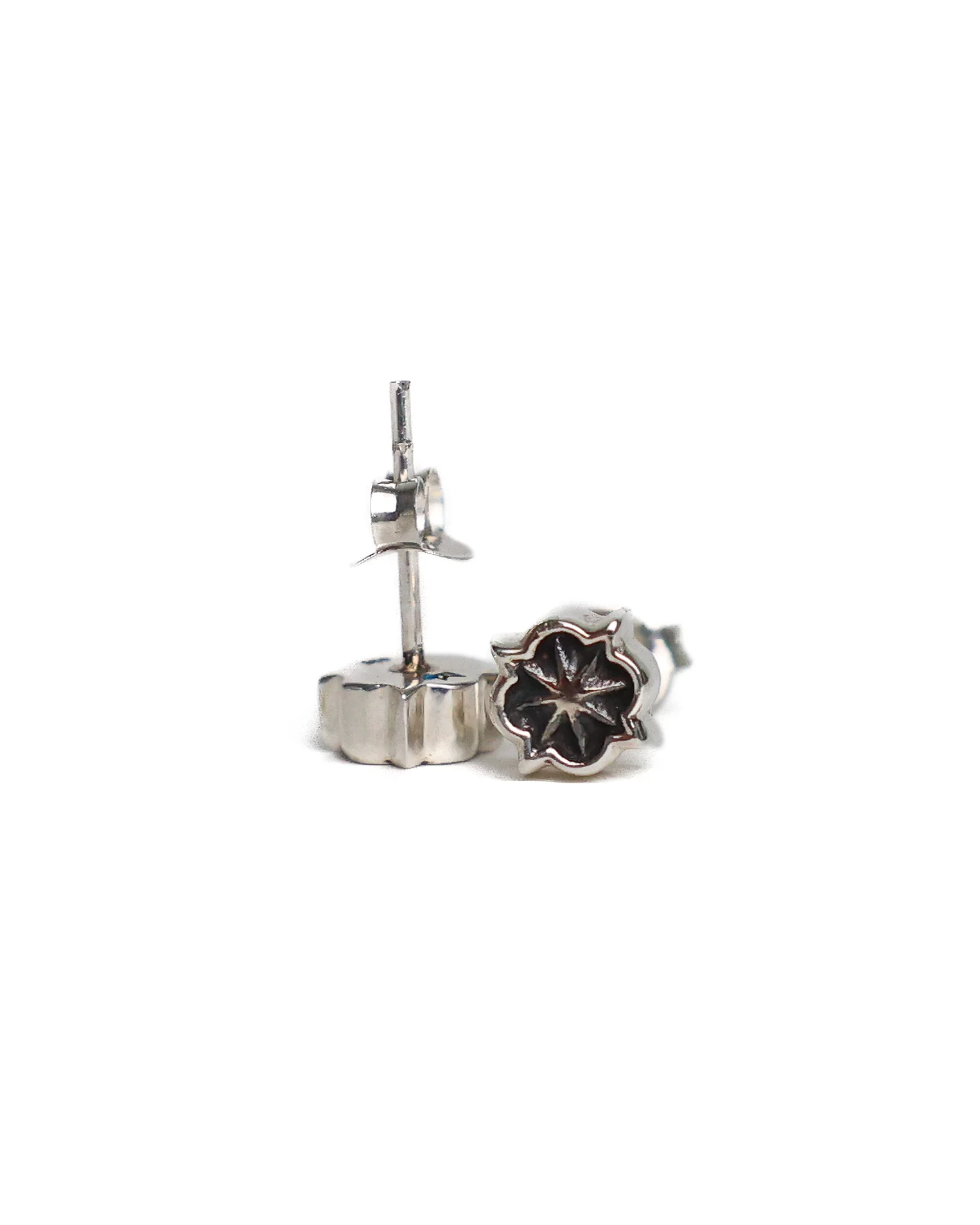 Rose Star Stud Earrings (Silver 925) - Image 2