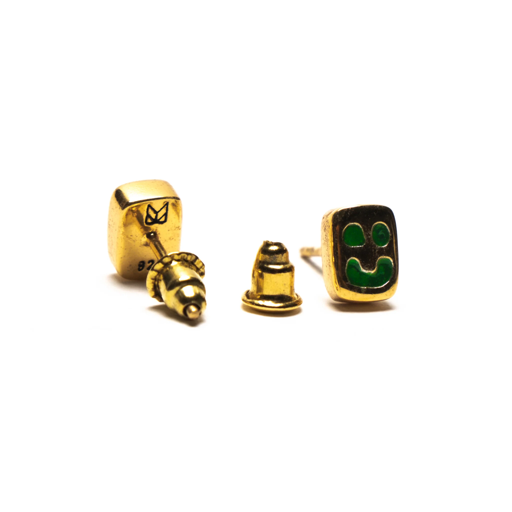 Smiley Earrings (14K Gold/Enamel) - Image 3