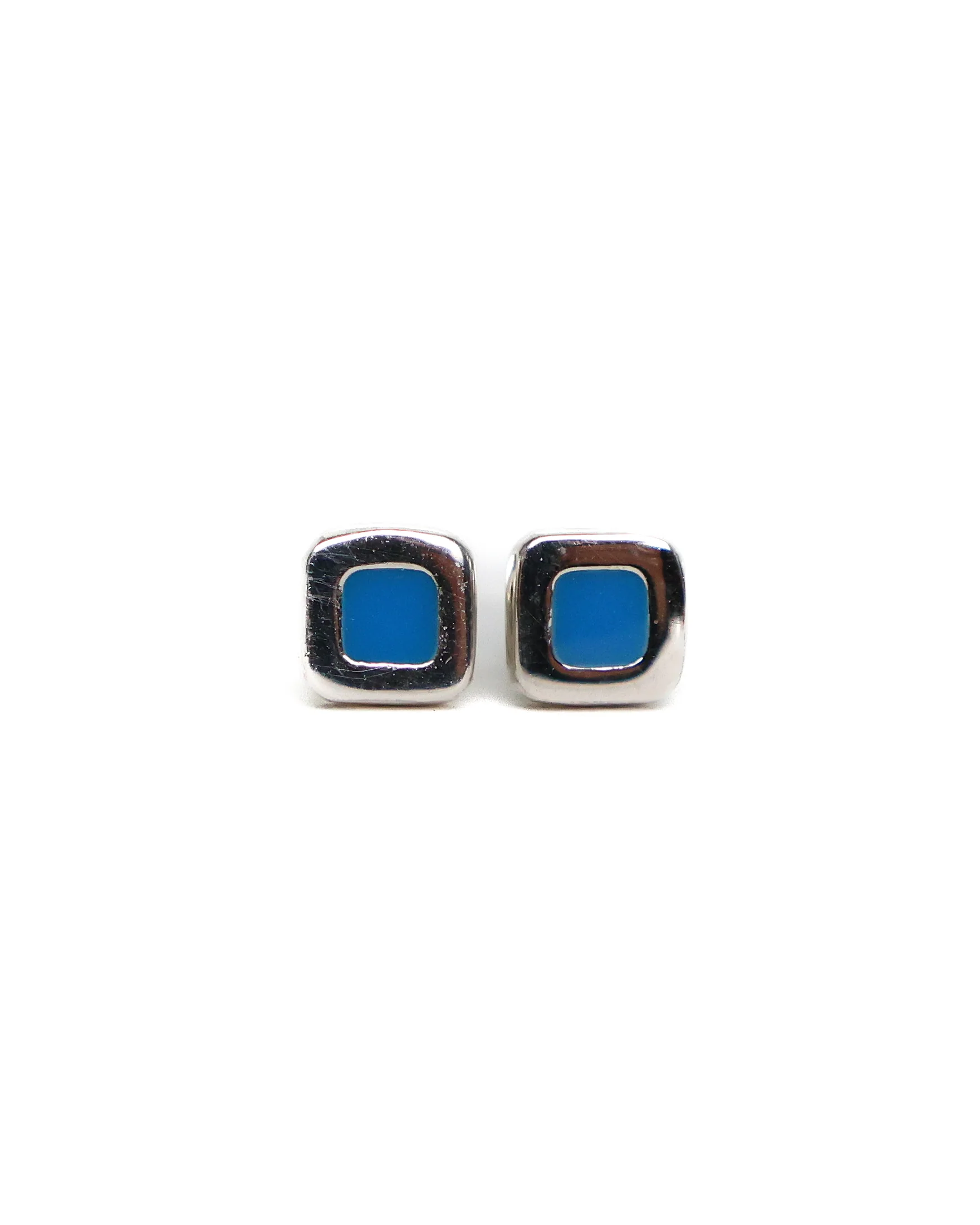 Sylvester Stud Earrings (Silver 925/Turquoise Resin)